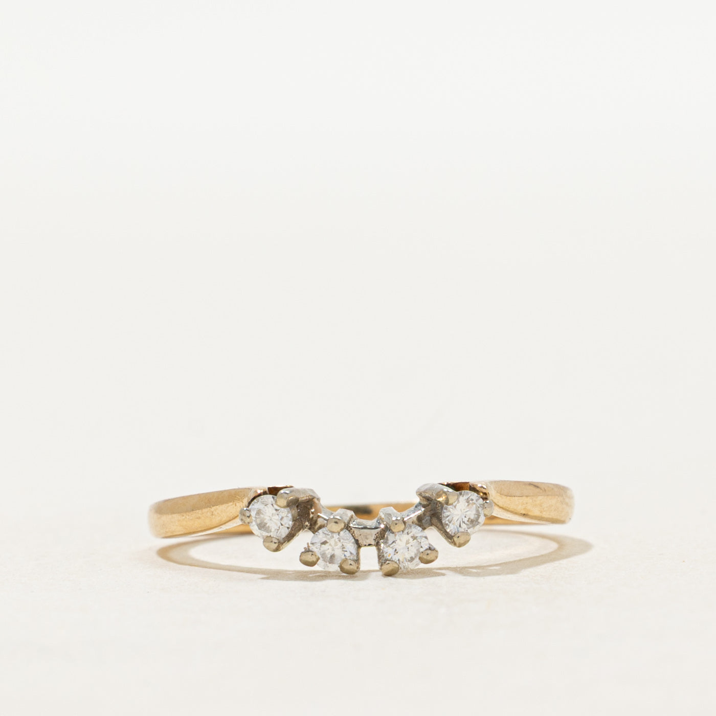 Bague contour en diamants « Birks » à quatre pierres | Taille 6