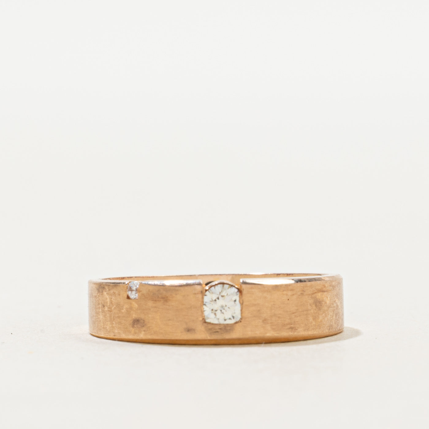 18k Rose Gold Two Stone Diamond Band | 4.65mm | SZ 5.75