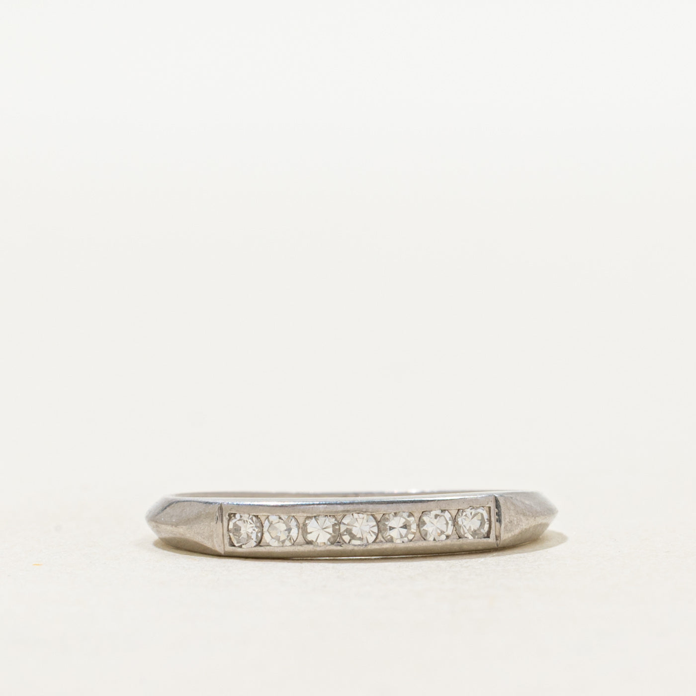 Platinum Seven Stone Diamond Band | SZ 4.5