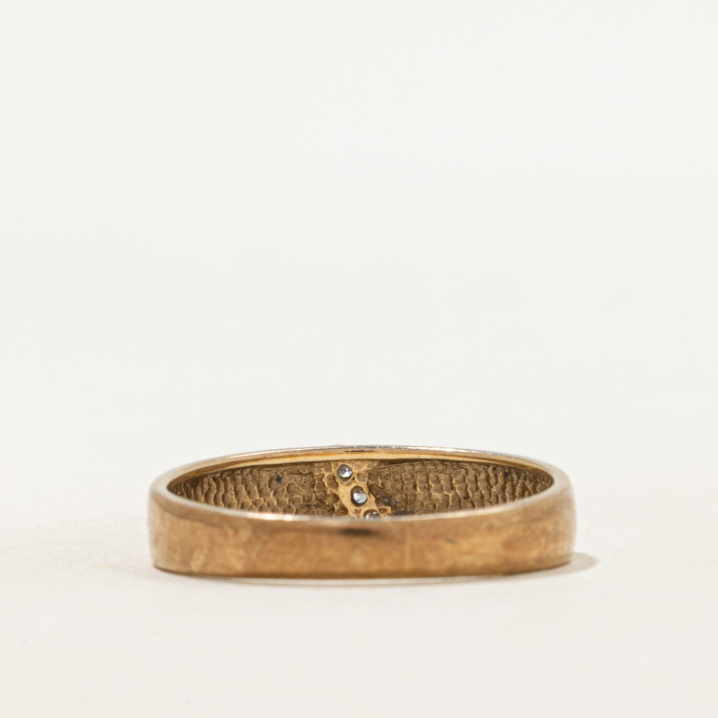 Diagonal Three Stone Diamond Band | SZ 8.25
