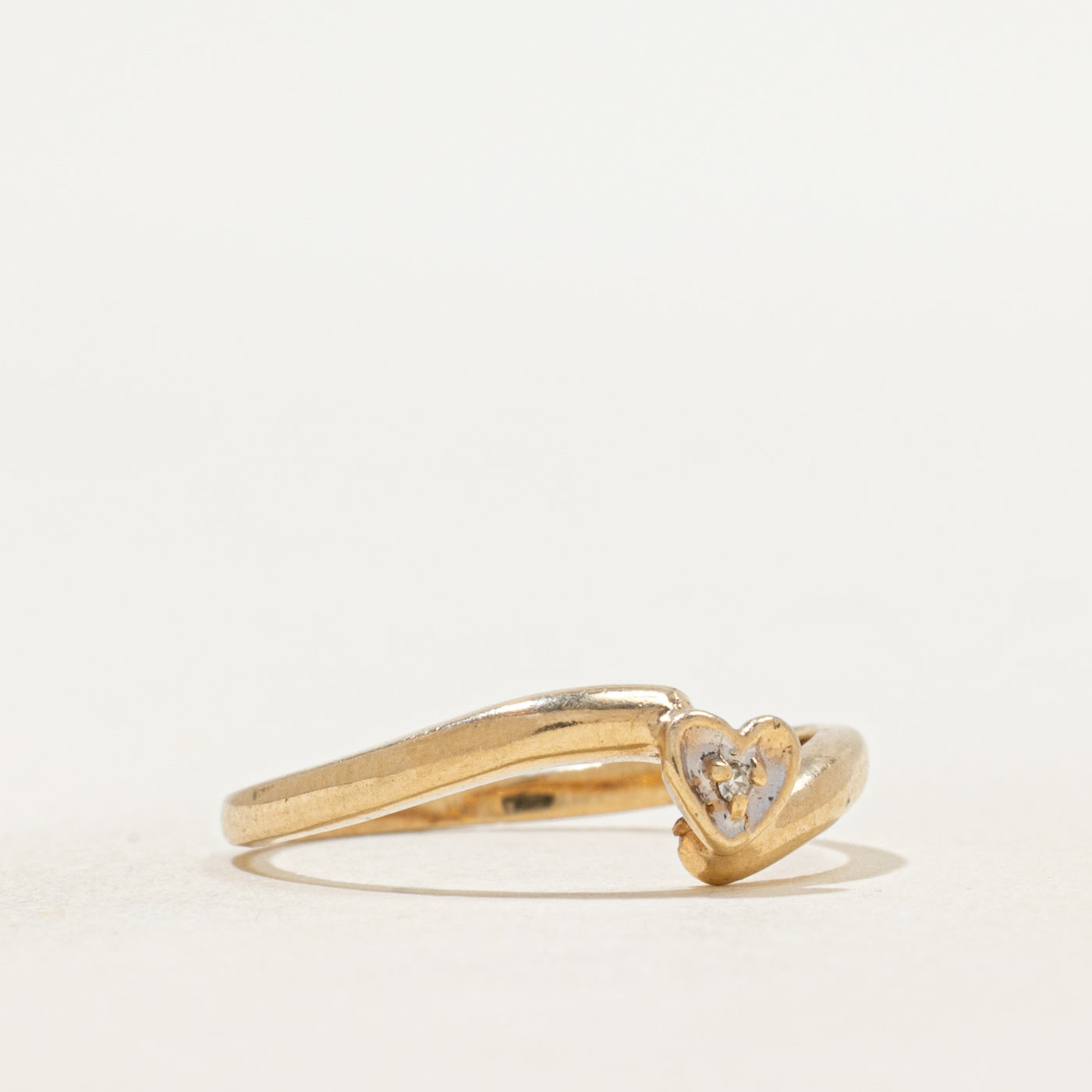Diamond Heart Bypass Ring | SZ 5.75