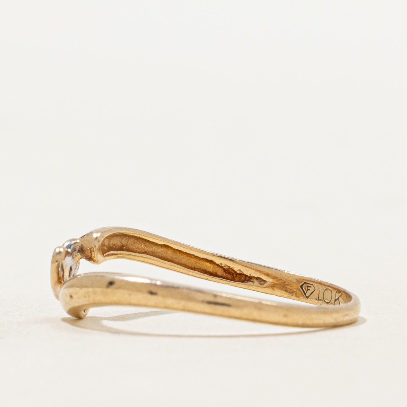 Diamond Heart Bypass Ring | SZ 5.75