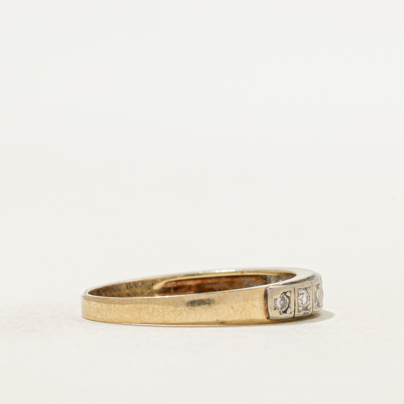 Two Tone Seven Stone Diamond Band | SZ 7.75