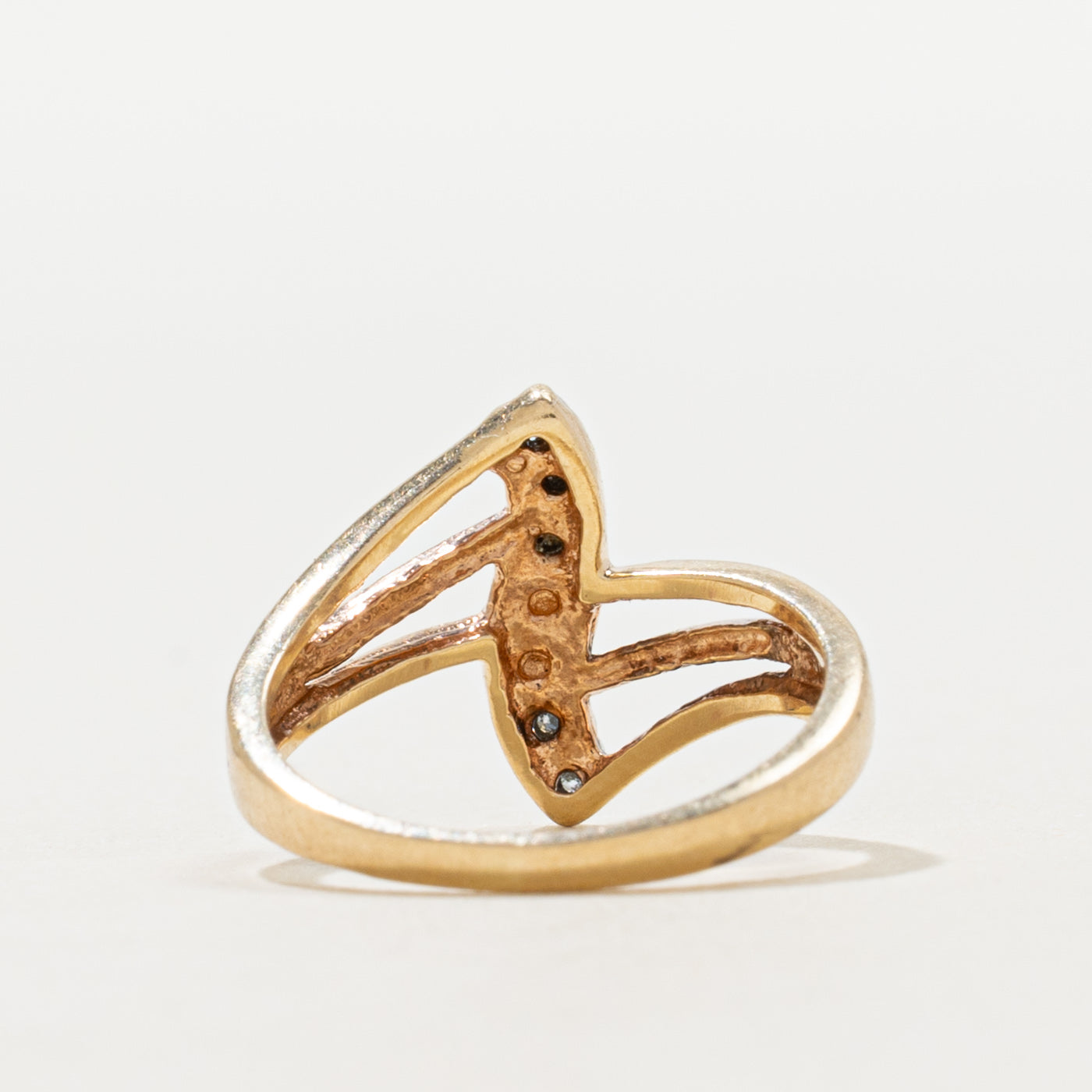 Diamond Column Open Bypass Ring | SZ 2.75