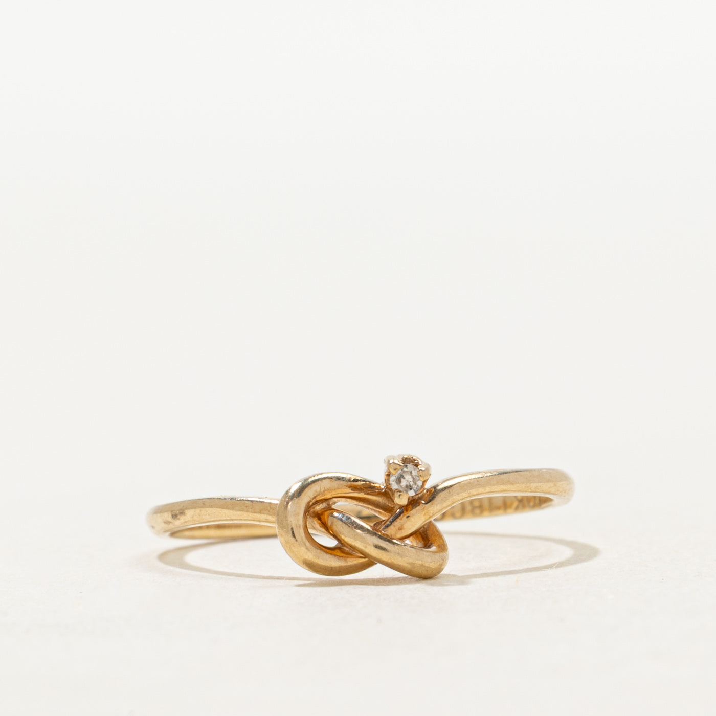 Diamond Pretzel Knot Ring | SZ 5