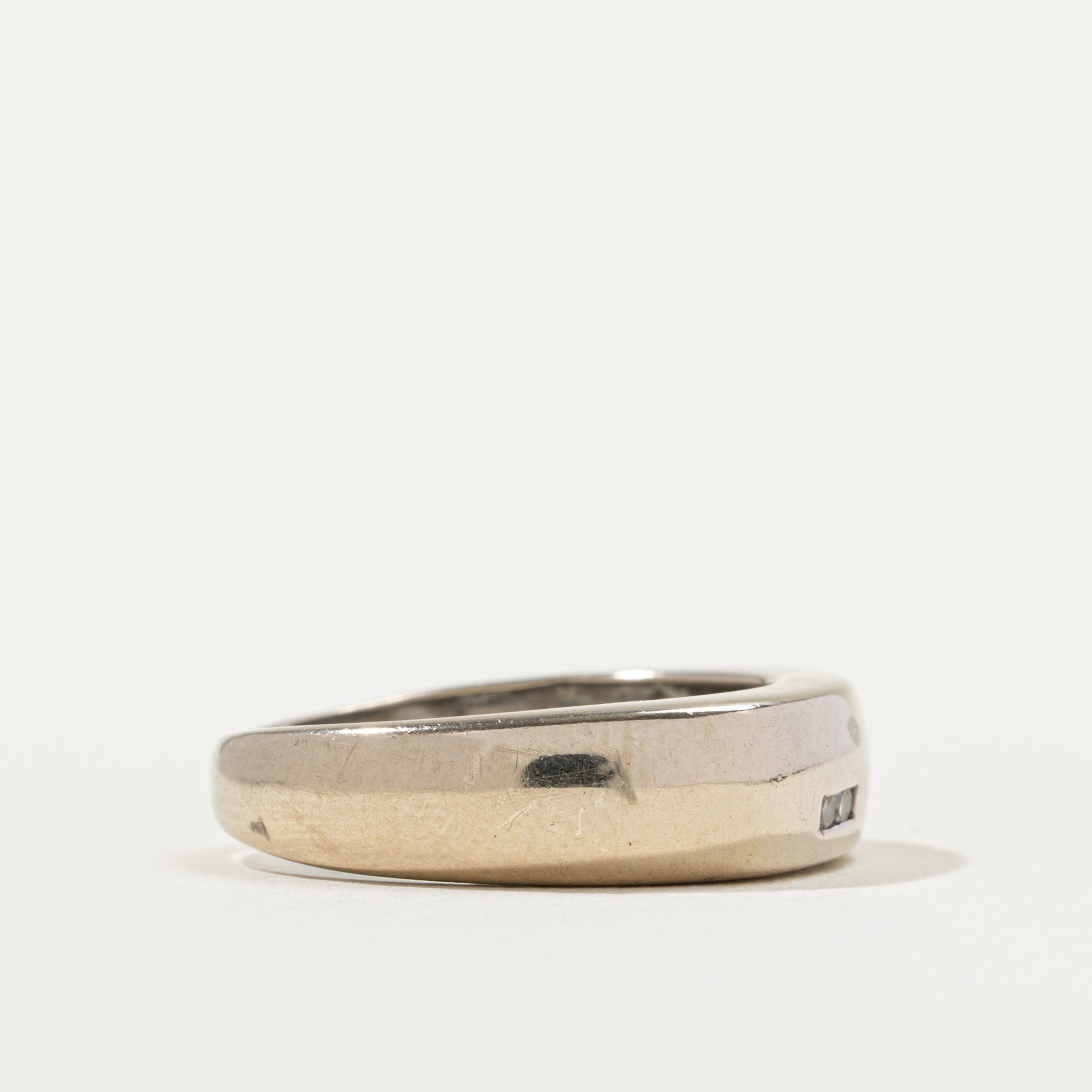 Bague sertie de deux diamants en canal | Taille 8.0 |