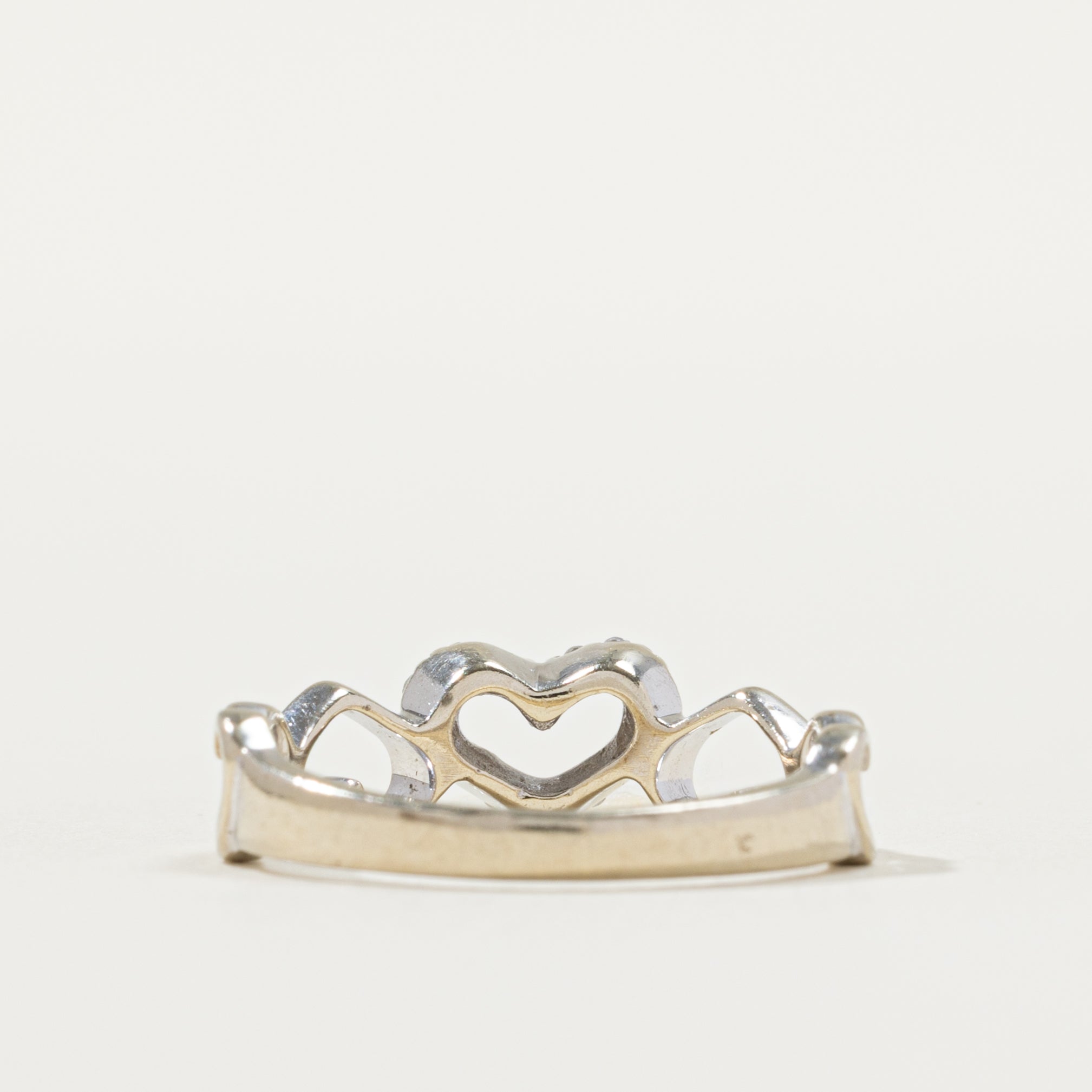 Pave Set Diamond Heart Band | SZ 6.0 |