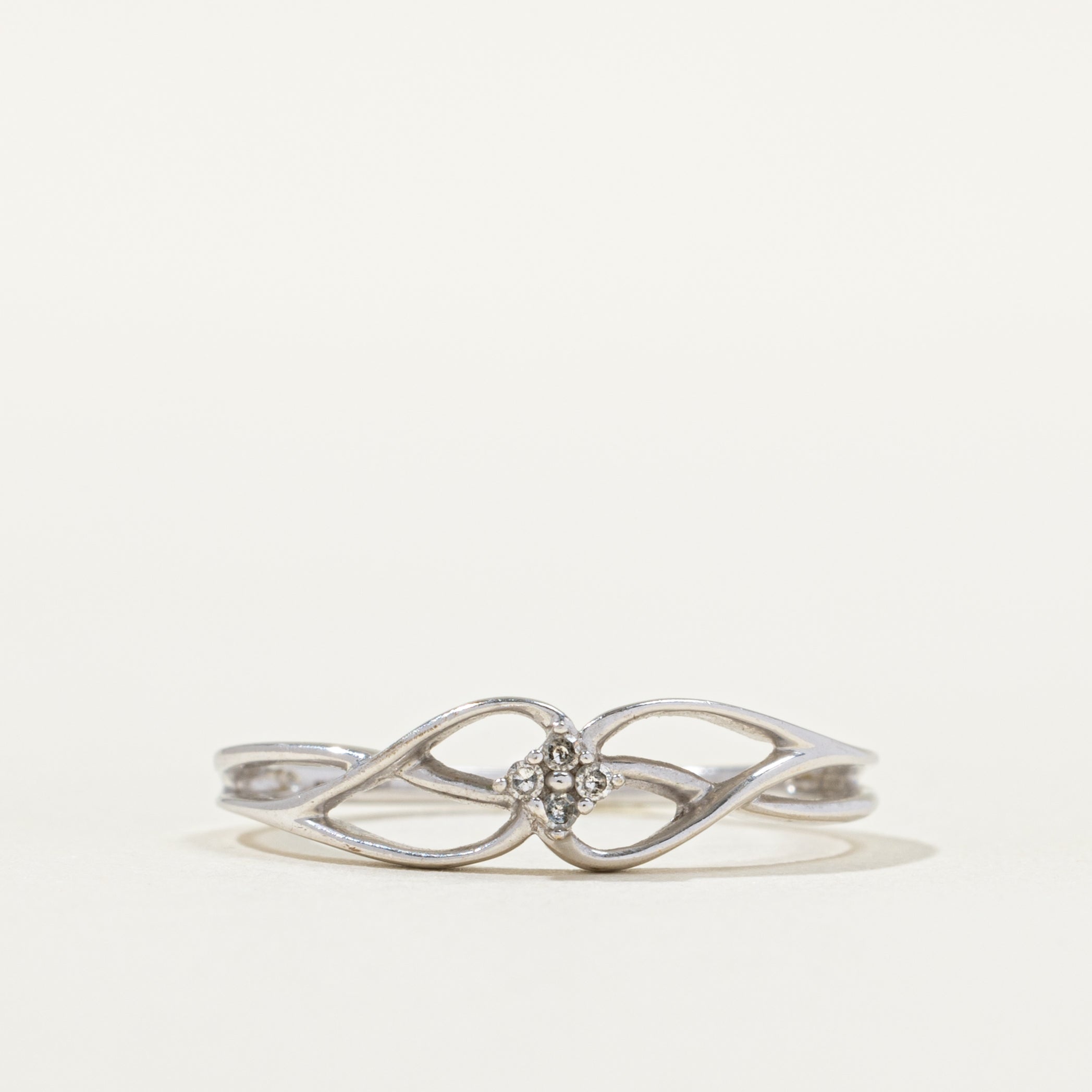 Diamond Cluster Twisted Openwork Ring | SZ 7.0 |