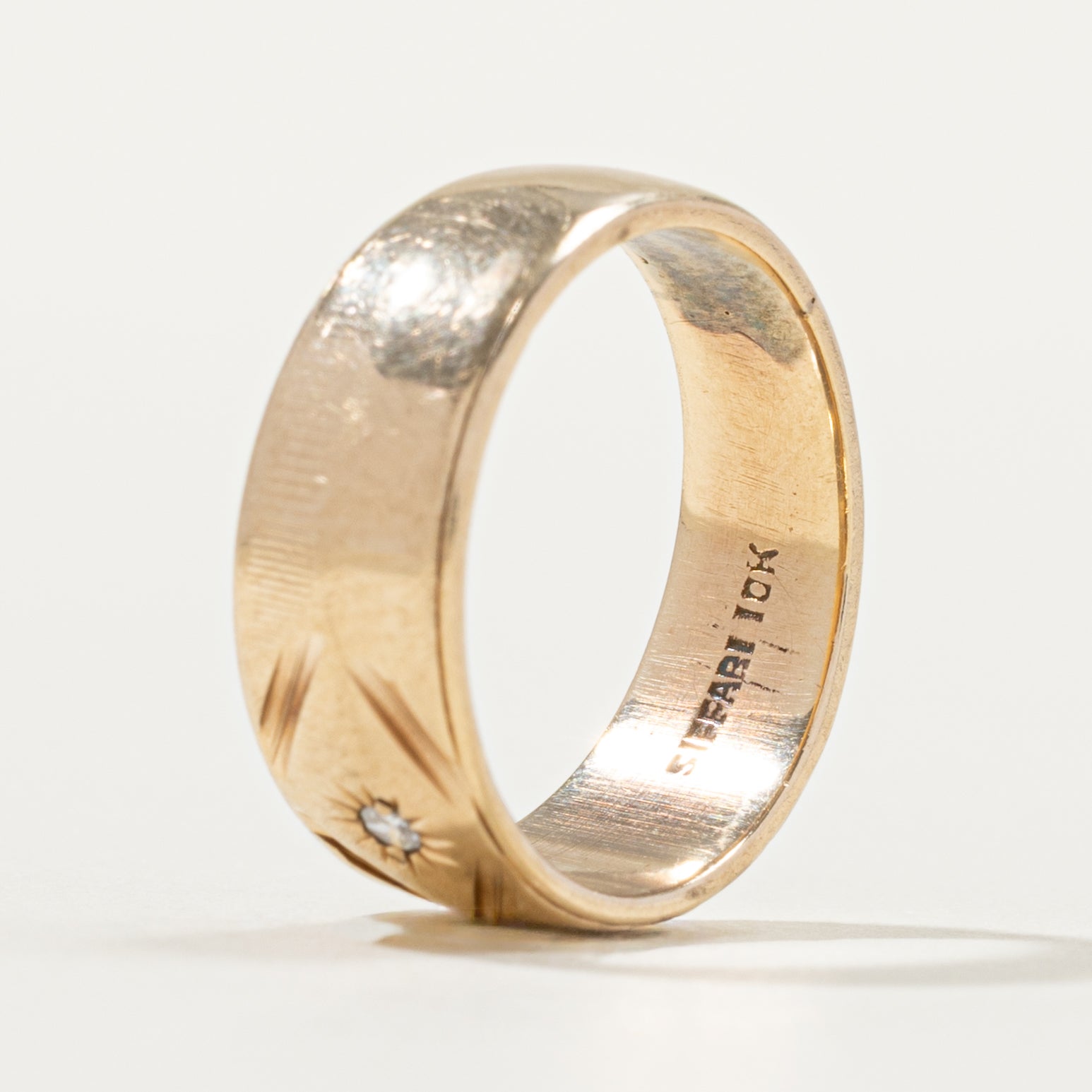 Star Set Diamond Geometric Band | SZ 5.5 |