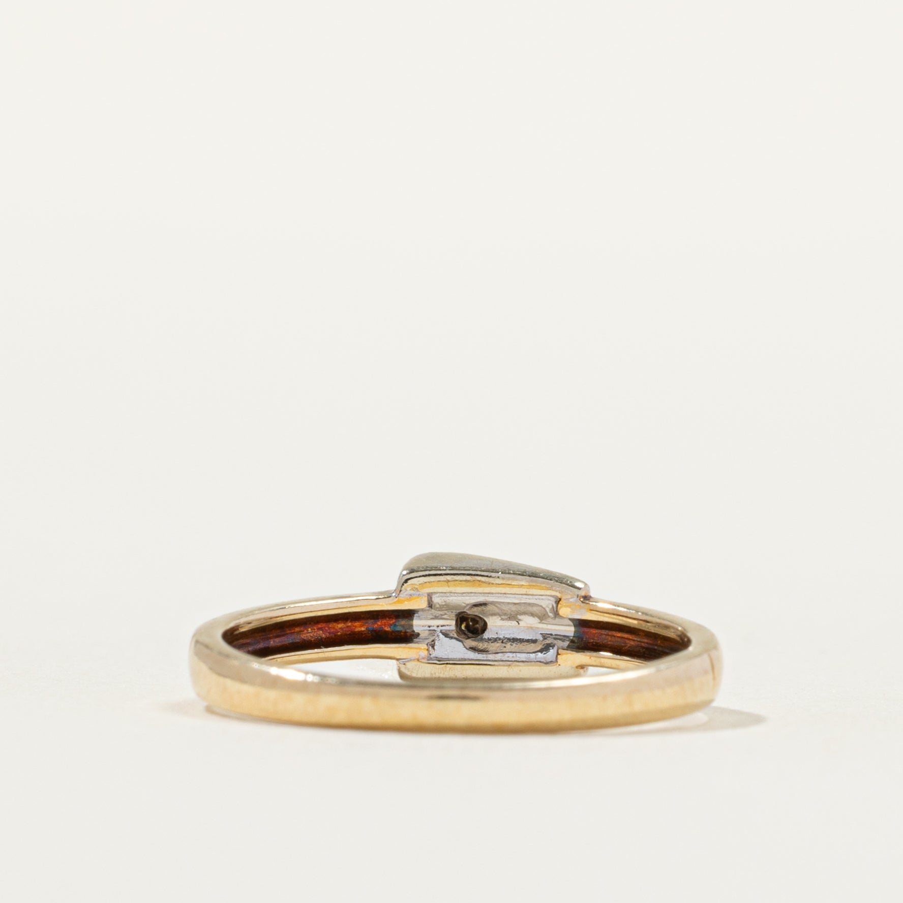 Two Tone Diamond Buckle Ring | SZ 3.0 |