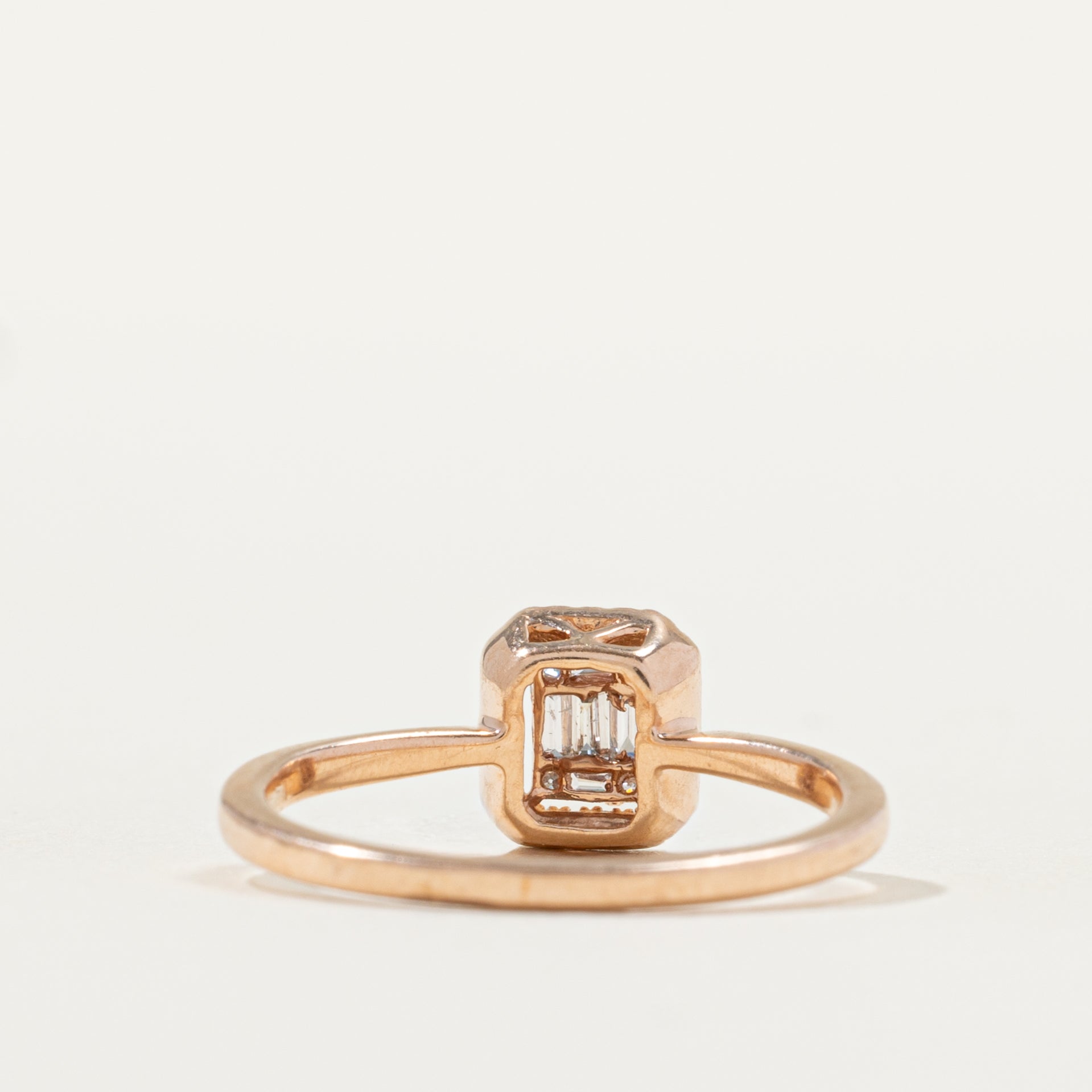 Rose Gold Diamond Cluster Halo Ring | SZ 5.5 |