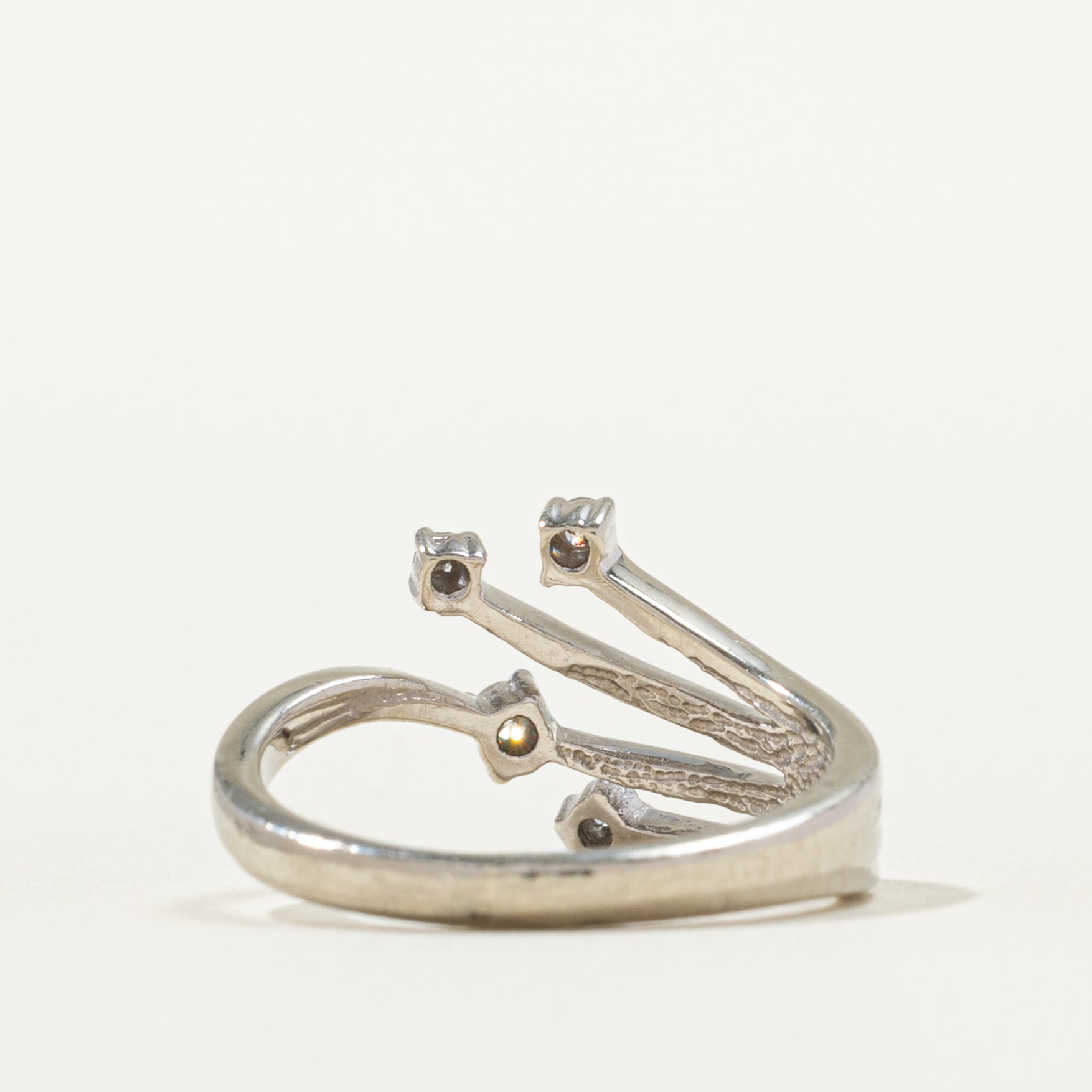 Scattered Diamond Bypass Ring | SZ 3.75 |