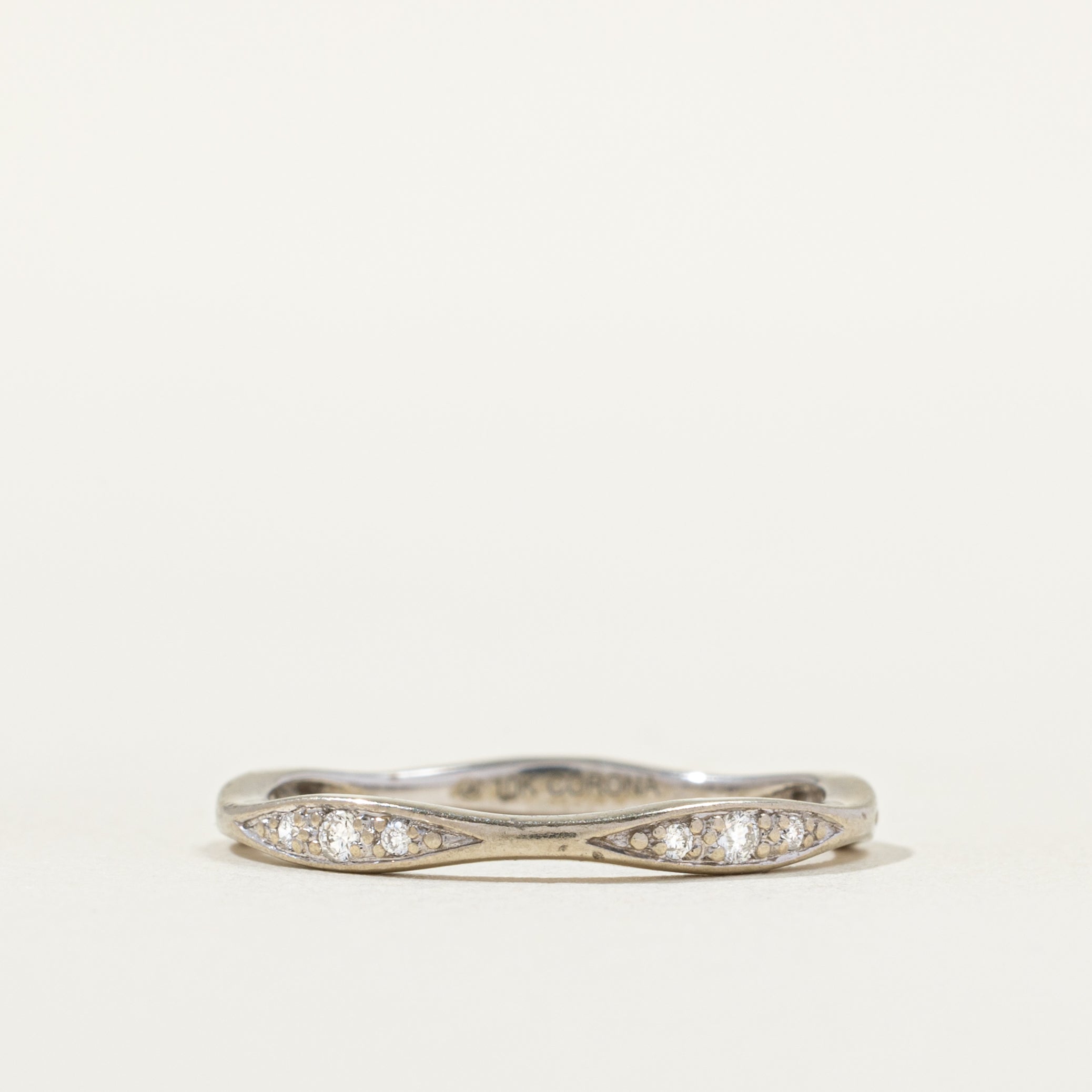 Pave Set Marquise Shaped Diamond Band | SZ 6.5 |