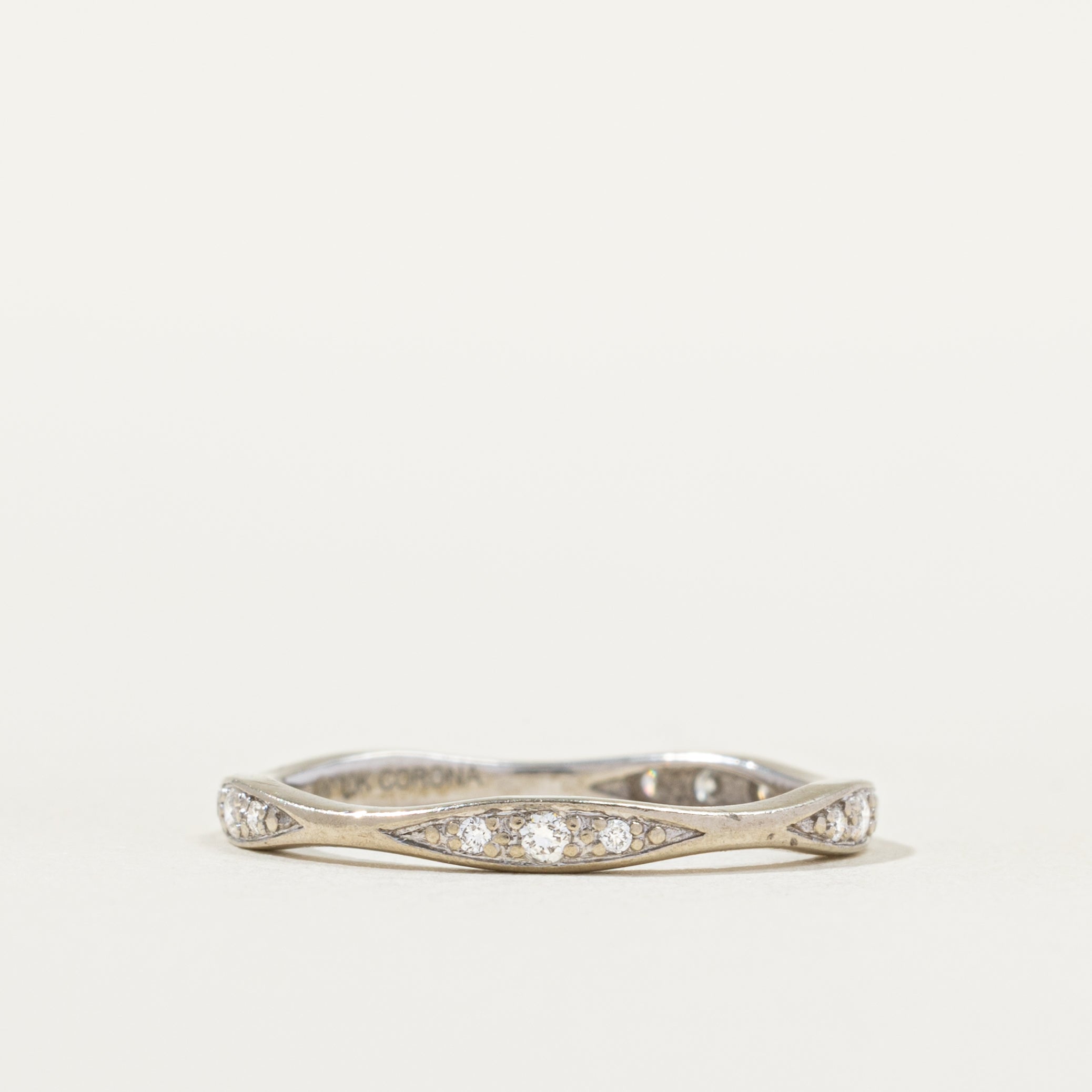 Pave Set Marquise Shaped Diamond Band | SZ 6.5 |