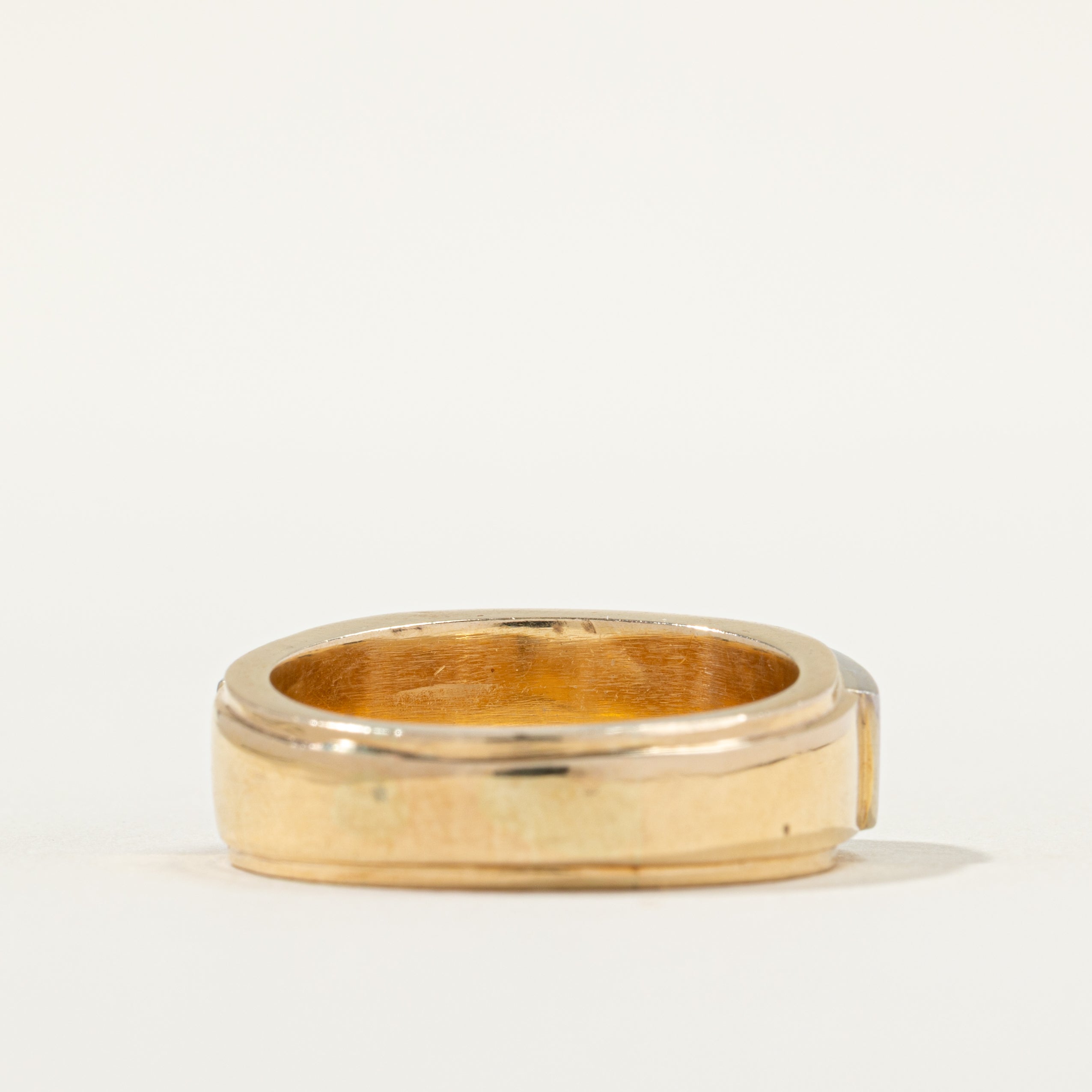 Two Tone Baguette Cut Diamond Band | SZ 10.0 |