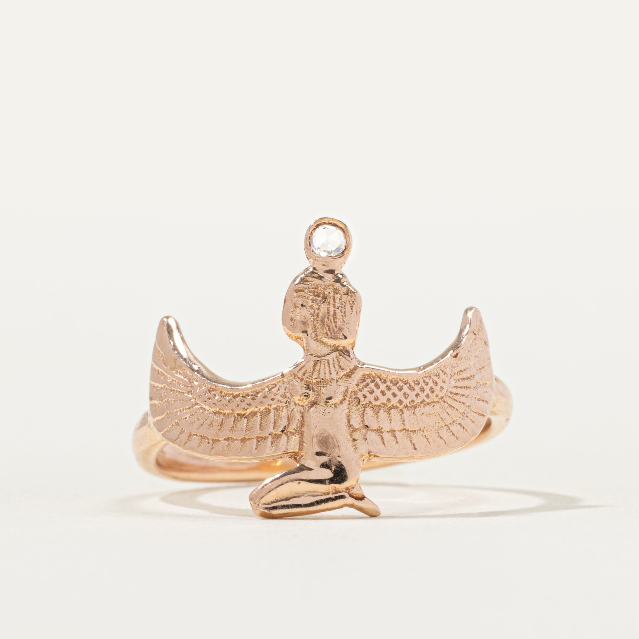 Diamond Egyptian Goddess Isis Ring | SZ 7.75 |