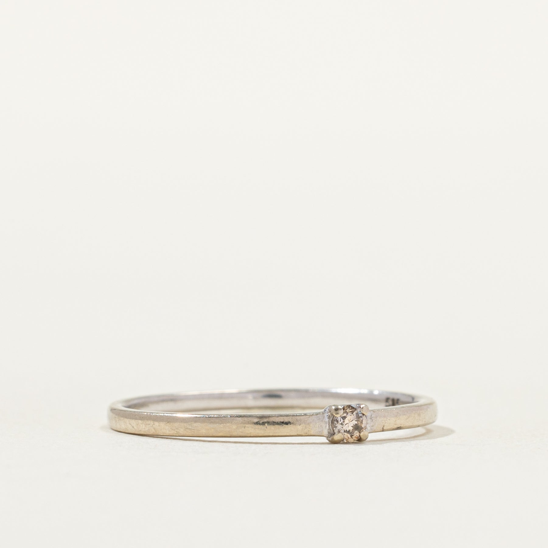 Bague fine solitaire en diamant | Taille 4,75 | 1,19 mm |