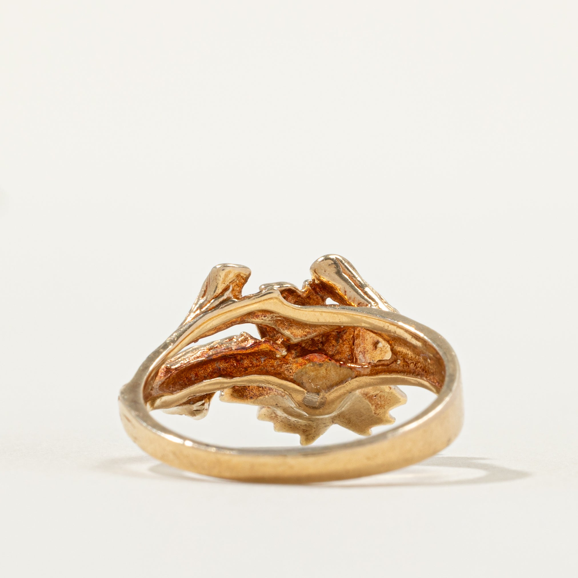 Diamond Textured Floral Ring | 0.14ctw | SZ 6.5 |