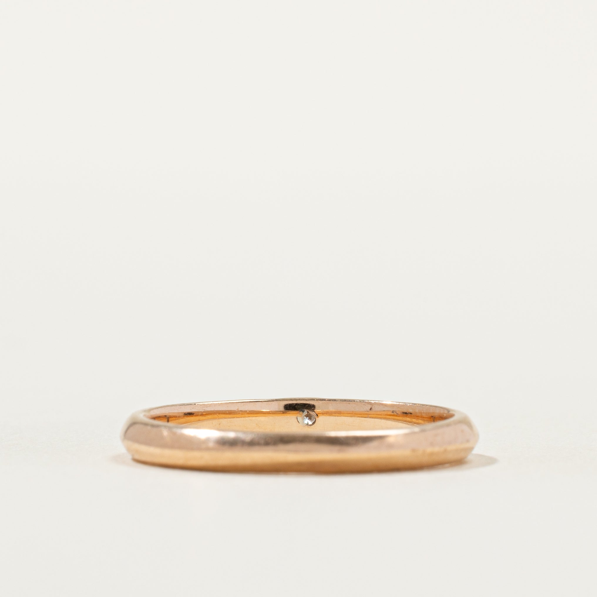 Rose Gold Diamond Geometric Band | SZ 6.5 | 2.44mm |