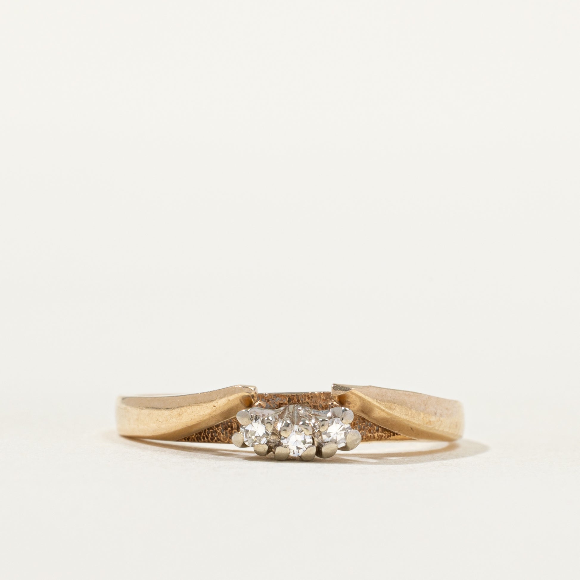 Diamond Textured Contour Ring | SZ 5.5 |