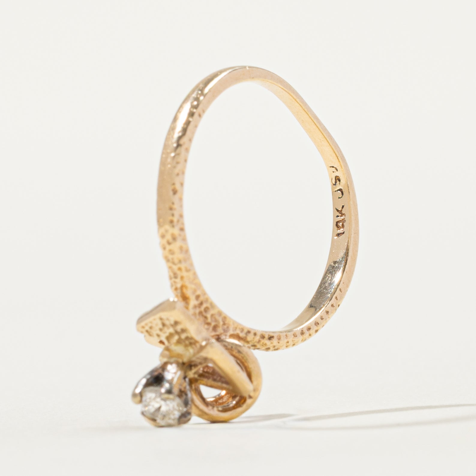 Diamond Textured Abstract Ring | SZ 3.5 |