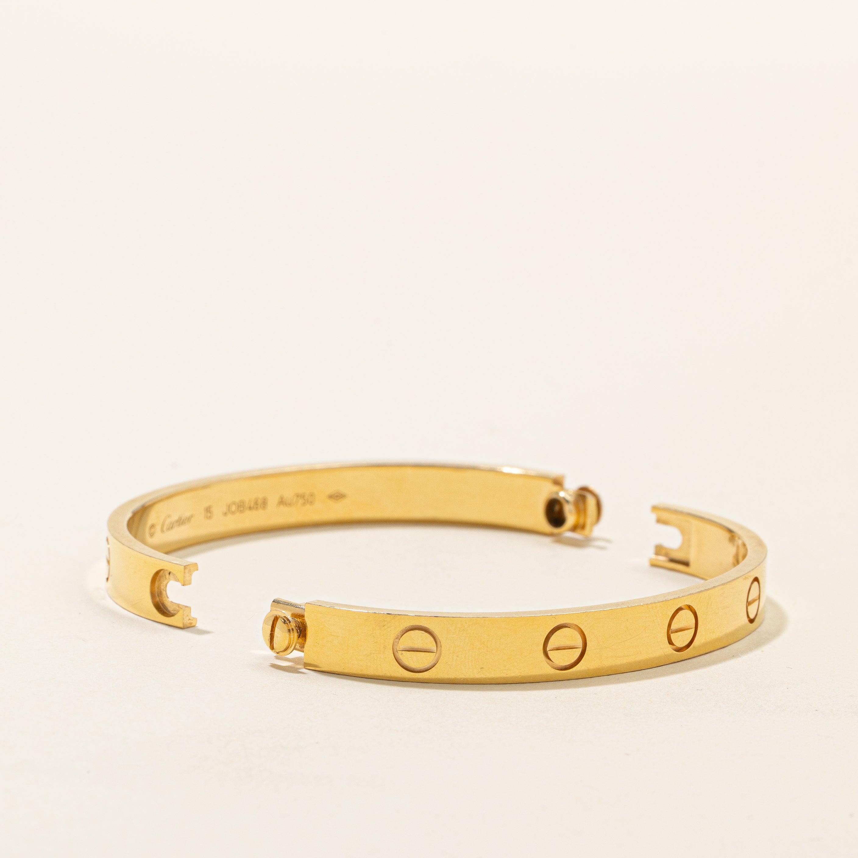 'Cartier' Love Bracelet, Classic Model | Sz 15 | 5.5"