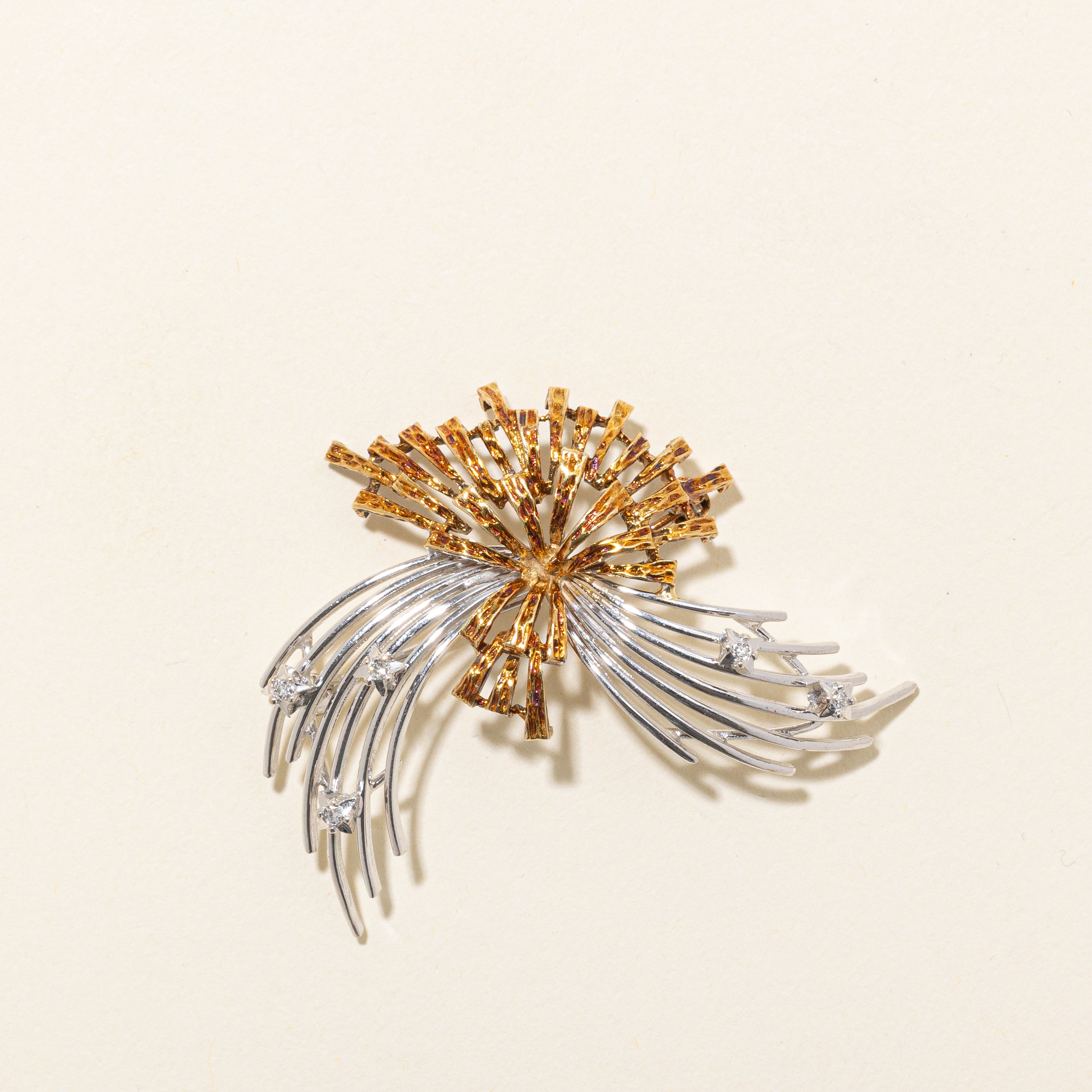 'Birks' Diamond Abstract Brooch | 0.04ctw |