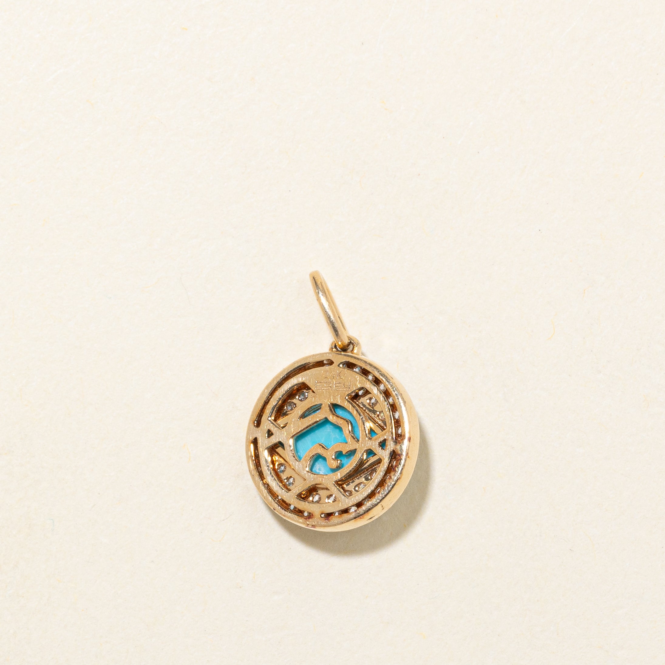 'Effy' Turquoise & Diamond Evil Eye Pendant | 0.61ct , 0.17ct |