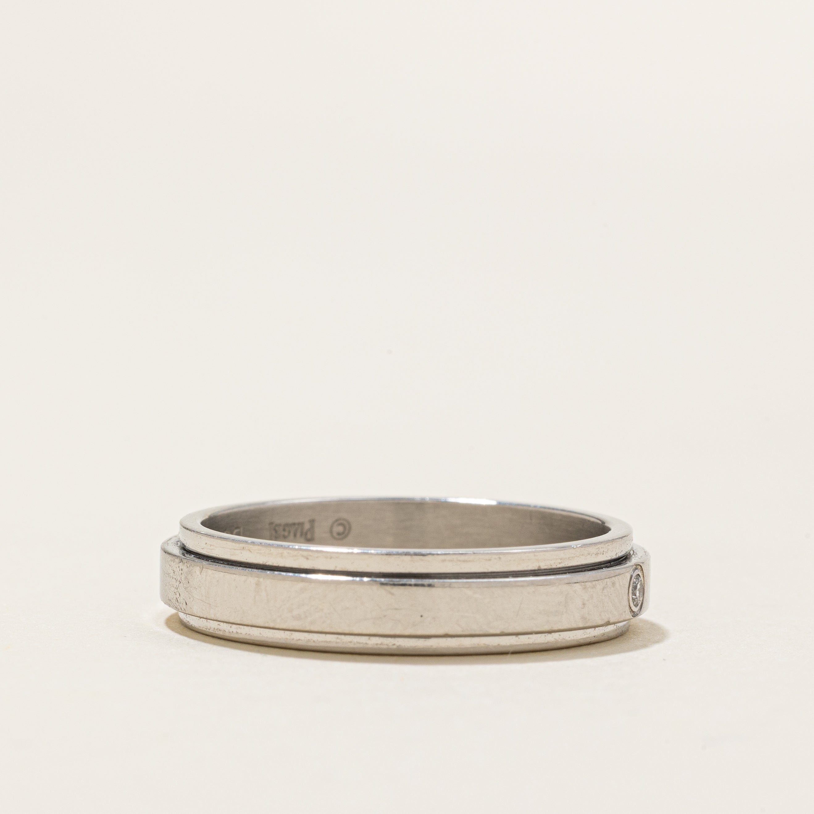 'Piaget' Platinum Possession Ring | 0.01ctw | SZ 9.5 |