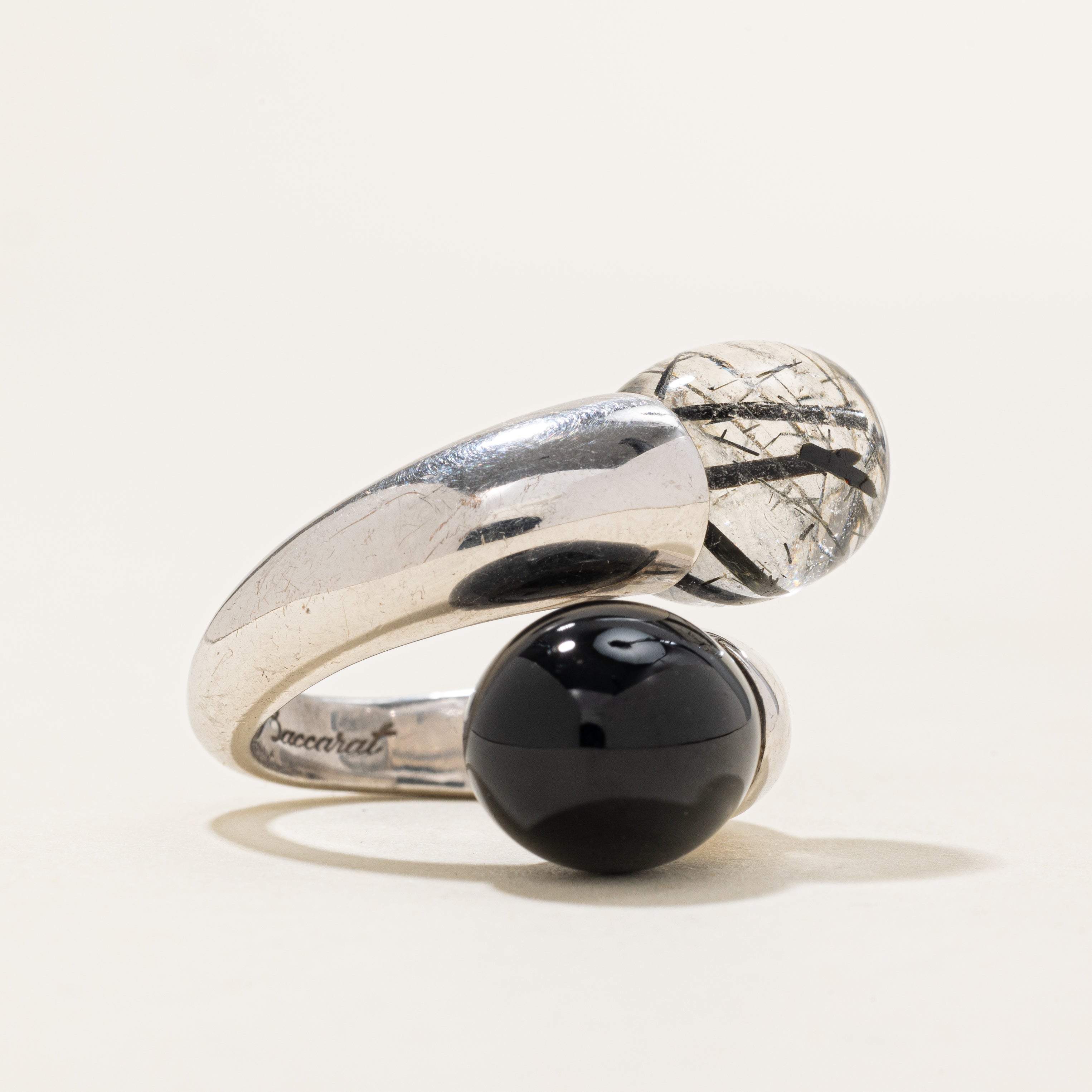 Bague en quartz et onyx sertie de diamants | 20,00 ct | Taille 5,75 |