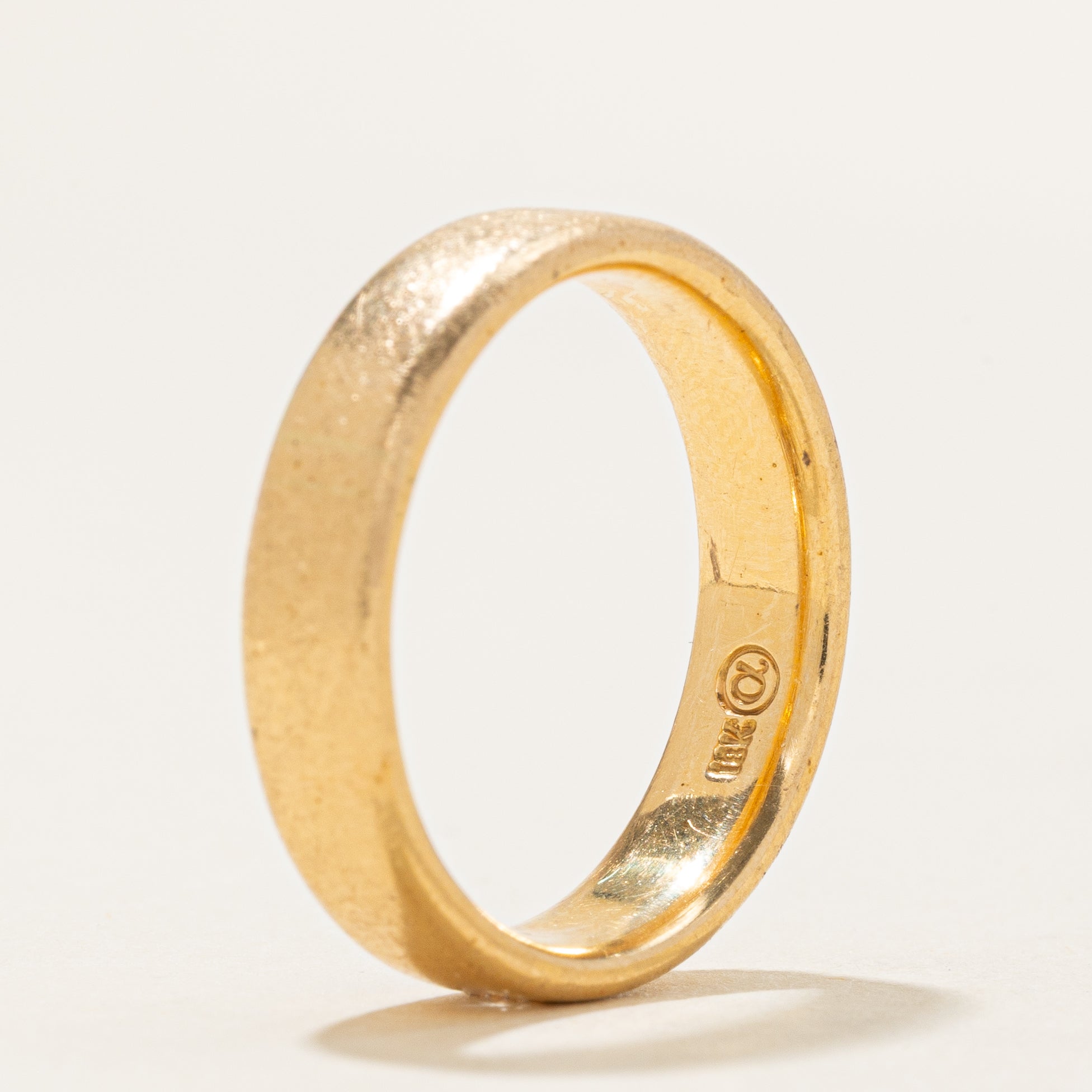 Flush Set Diamond Textured Band | 0.04ct | SZ 8.75 |