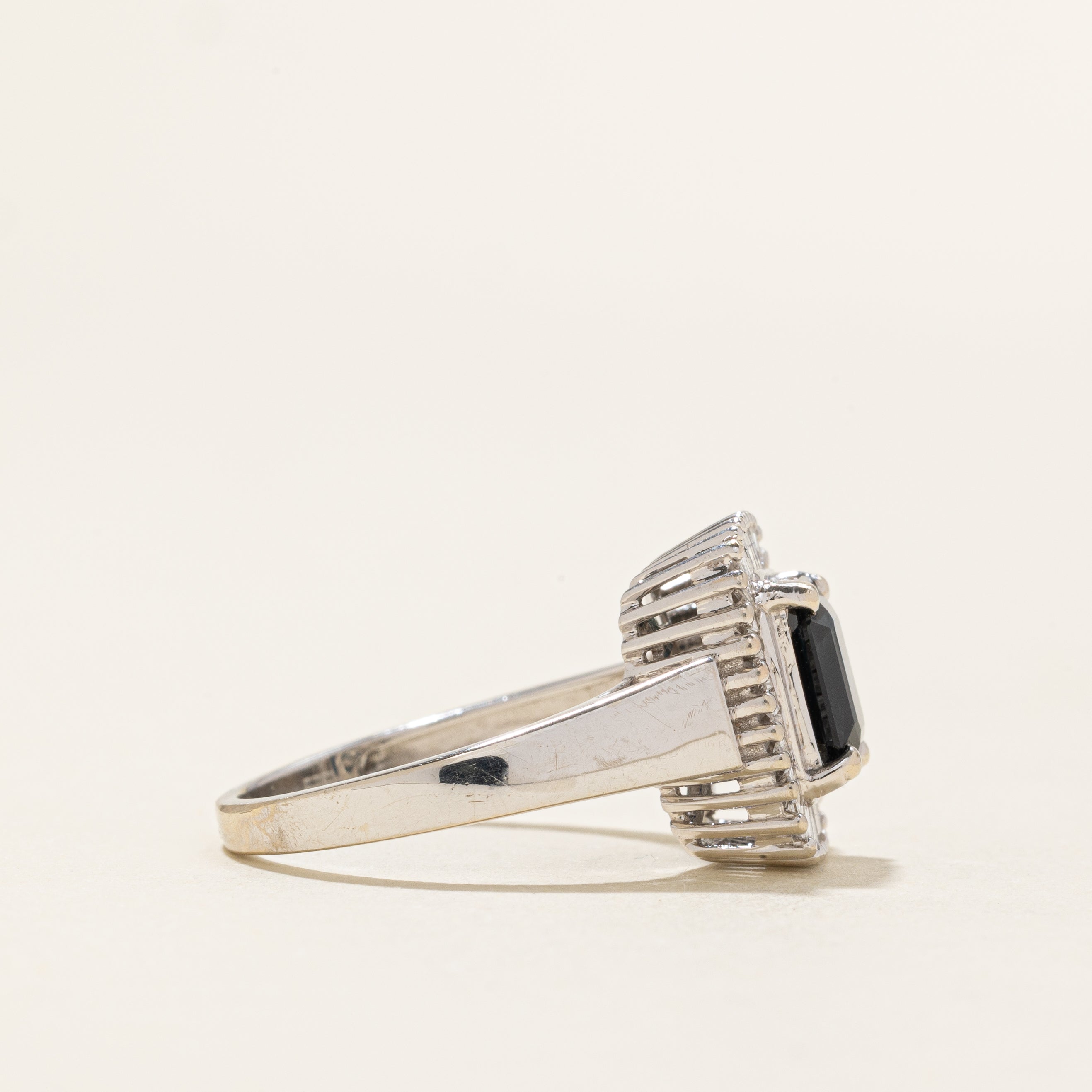 'Effy' Sapphire & Diamond Halo Ring | 1.62ct, 0.28ctw | SZ 7.25 |