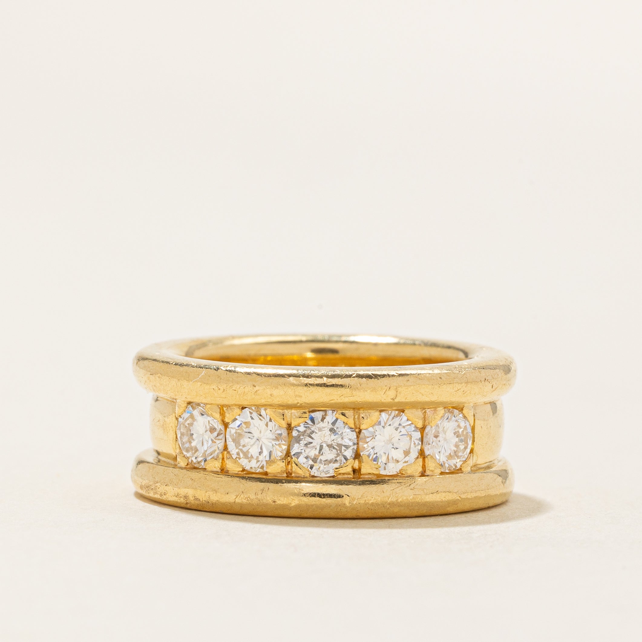 Five Stone Diamond Chunky Band | 0.85ctw | SZ 5.0 |