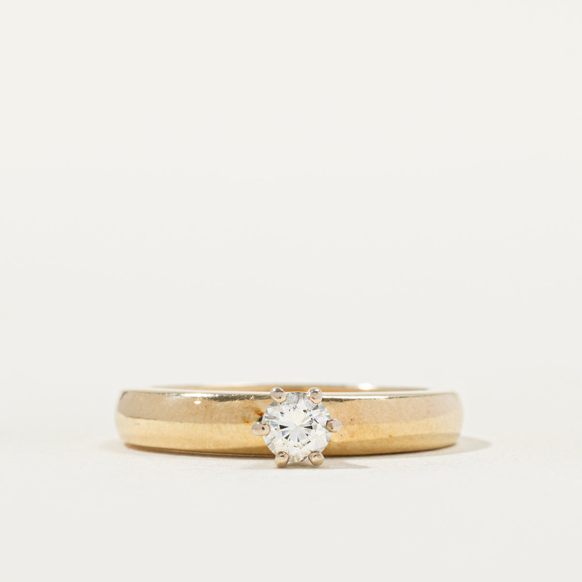 High Set Solitaire Diamond Ring | 0.21ctw | SZ 5.5