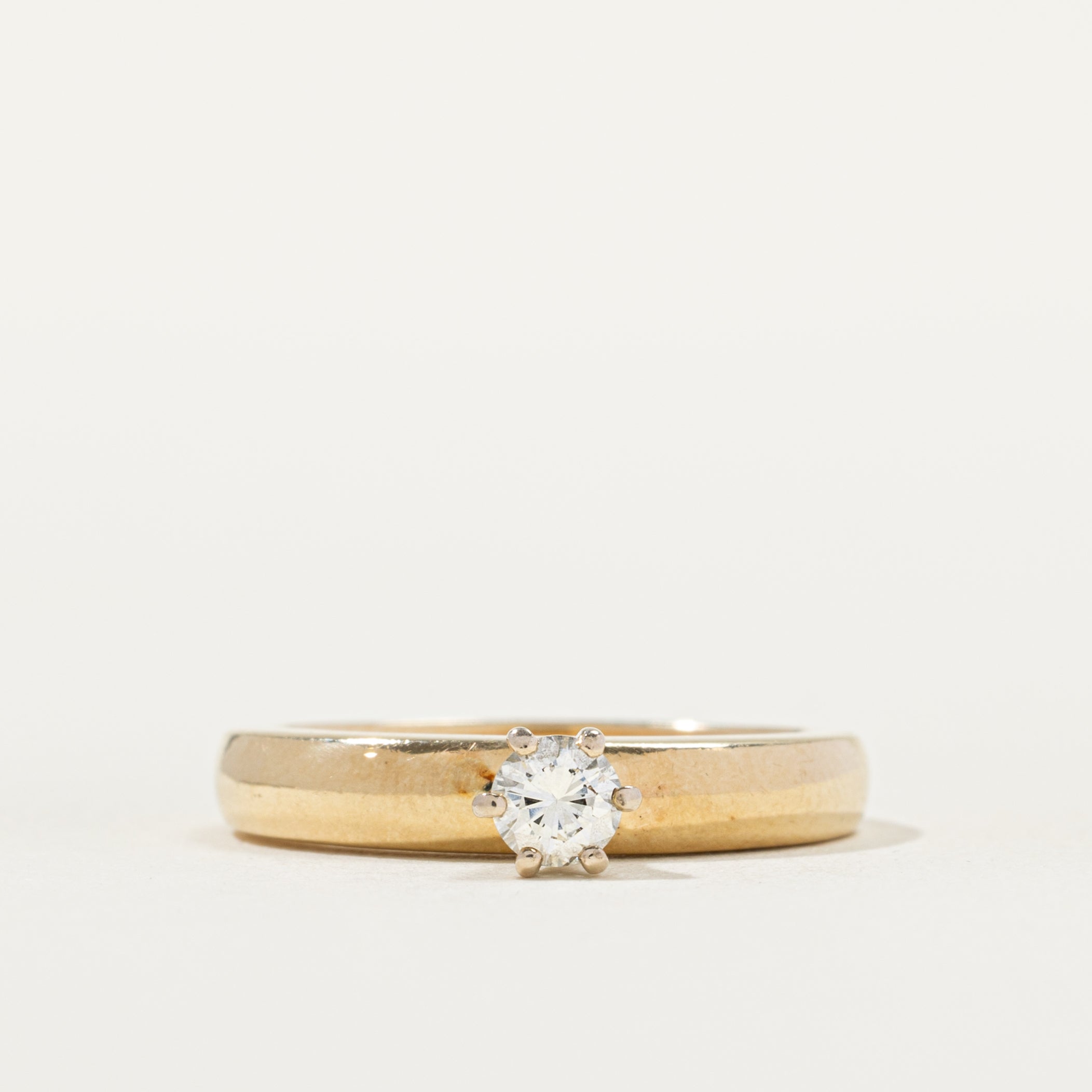 High Set Solitaire Diamond Ring | 0.21ctw | SZ 5.5 |