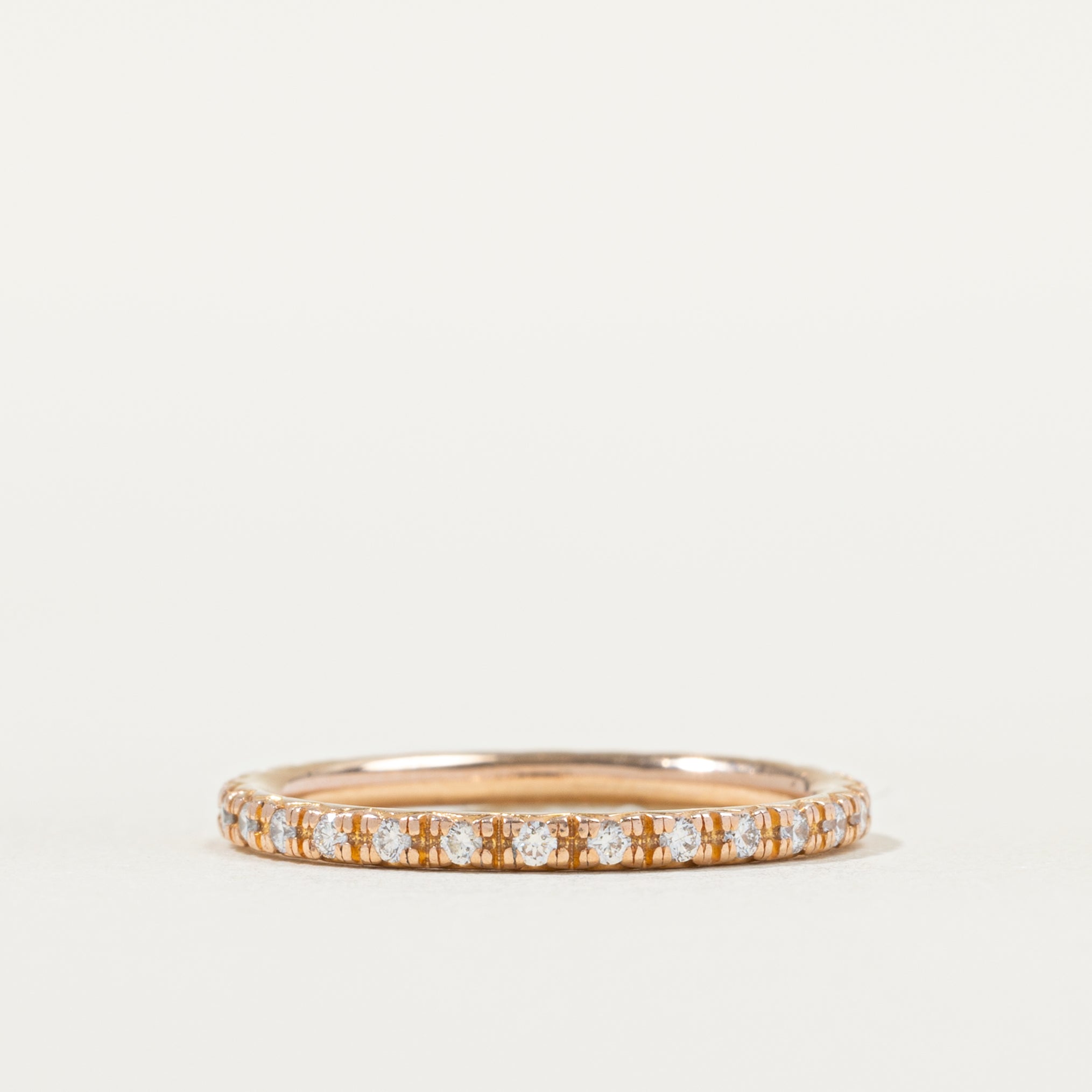 Rose Gold Diamond Eternity Band | SZ 5.75 | 1.73mm |