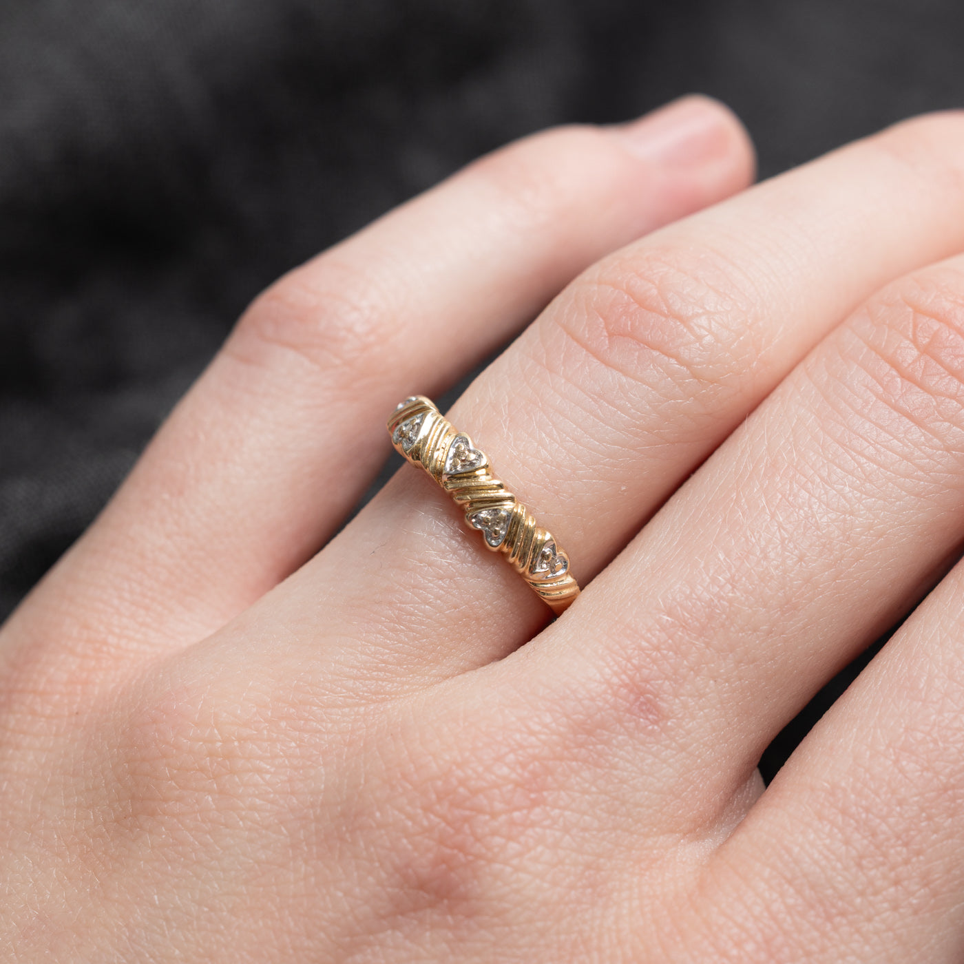 Diamond Heart Grooved Band | SZ 5.5 |