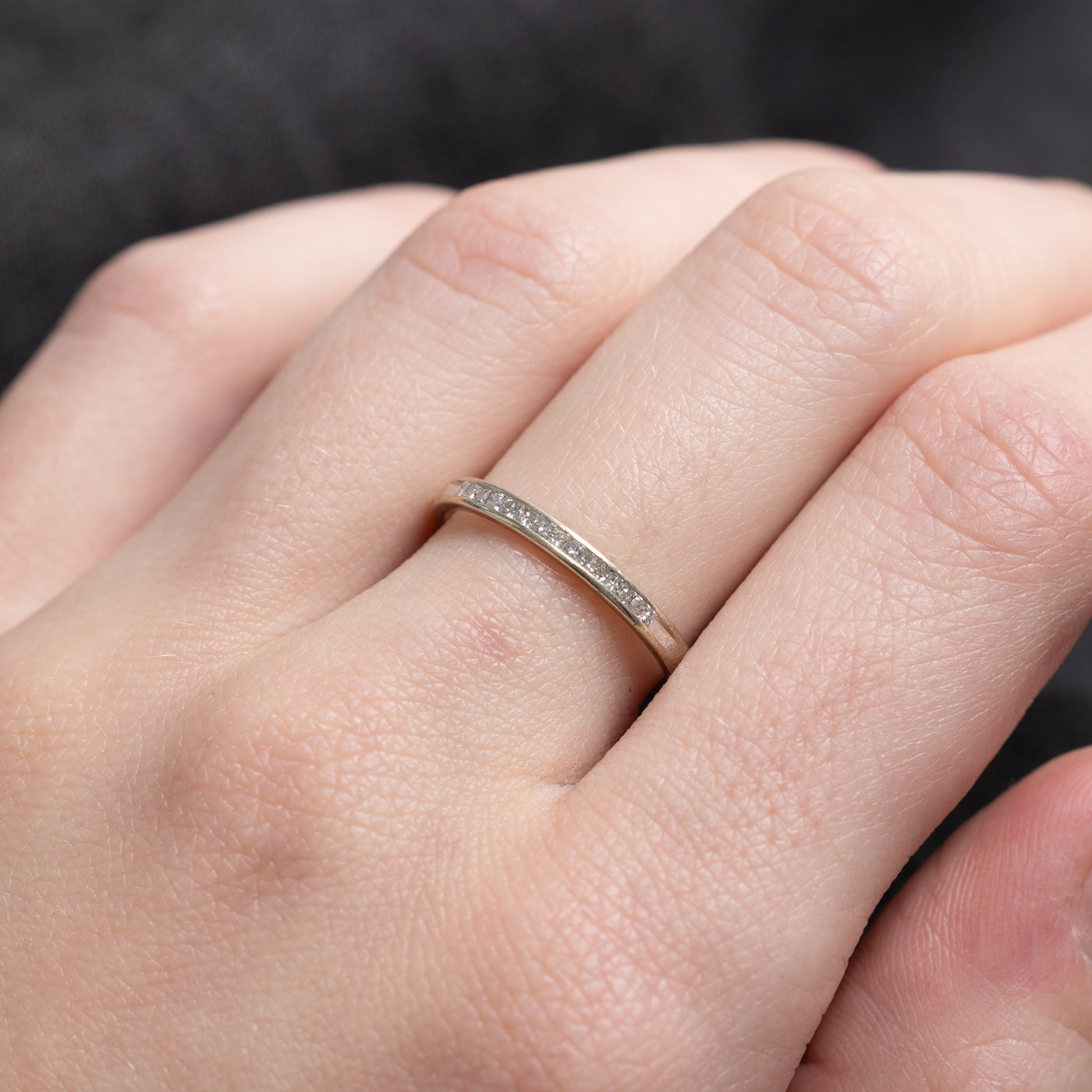 Princess Cut Semi Eternity Diamond Band | 2.10mm | SZ 6.5 |