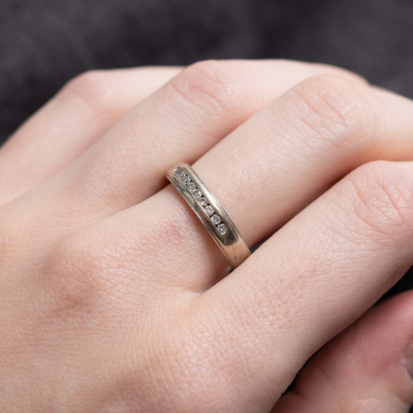 Channel Set Diamond Band | 4.20mm | SZ 6.75 |