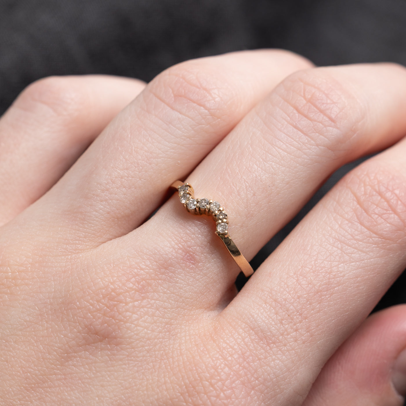 Diamond Wave Contour Ring | SZ 6.75 |