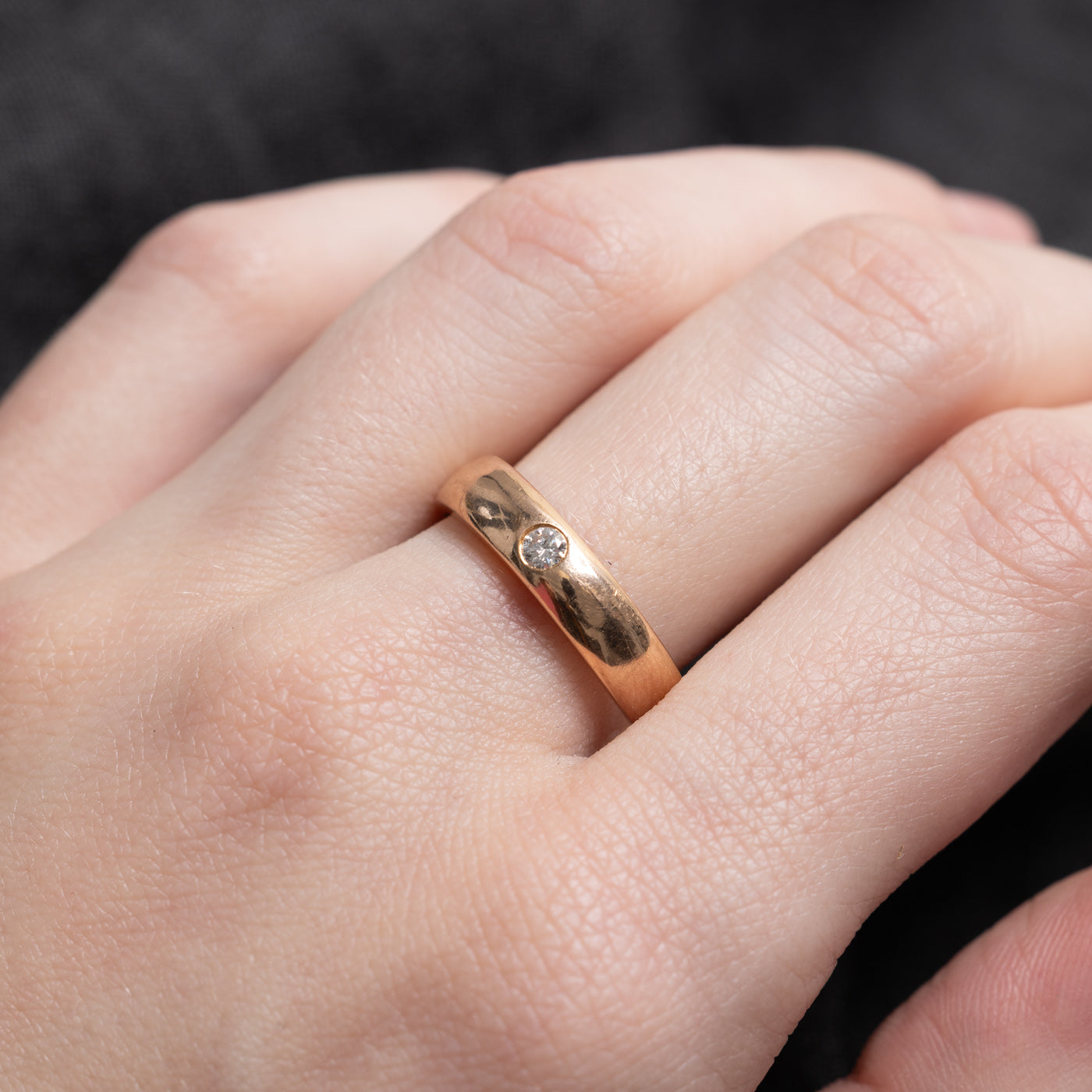 Flush Set Diamond Band | SZ 8.25 |