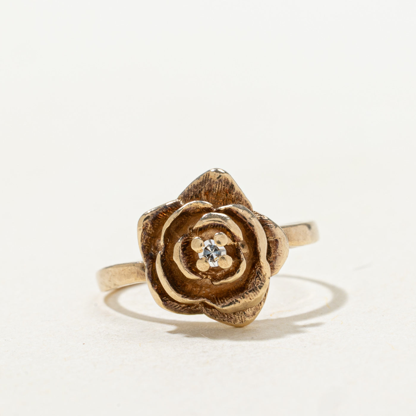 Diamond Petite Rose Ring | SZ 1.75 |