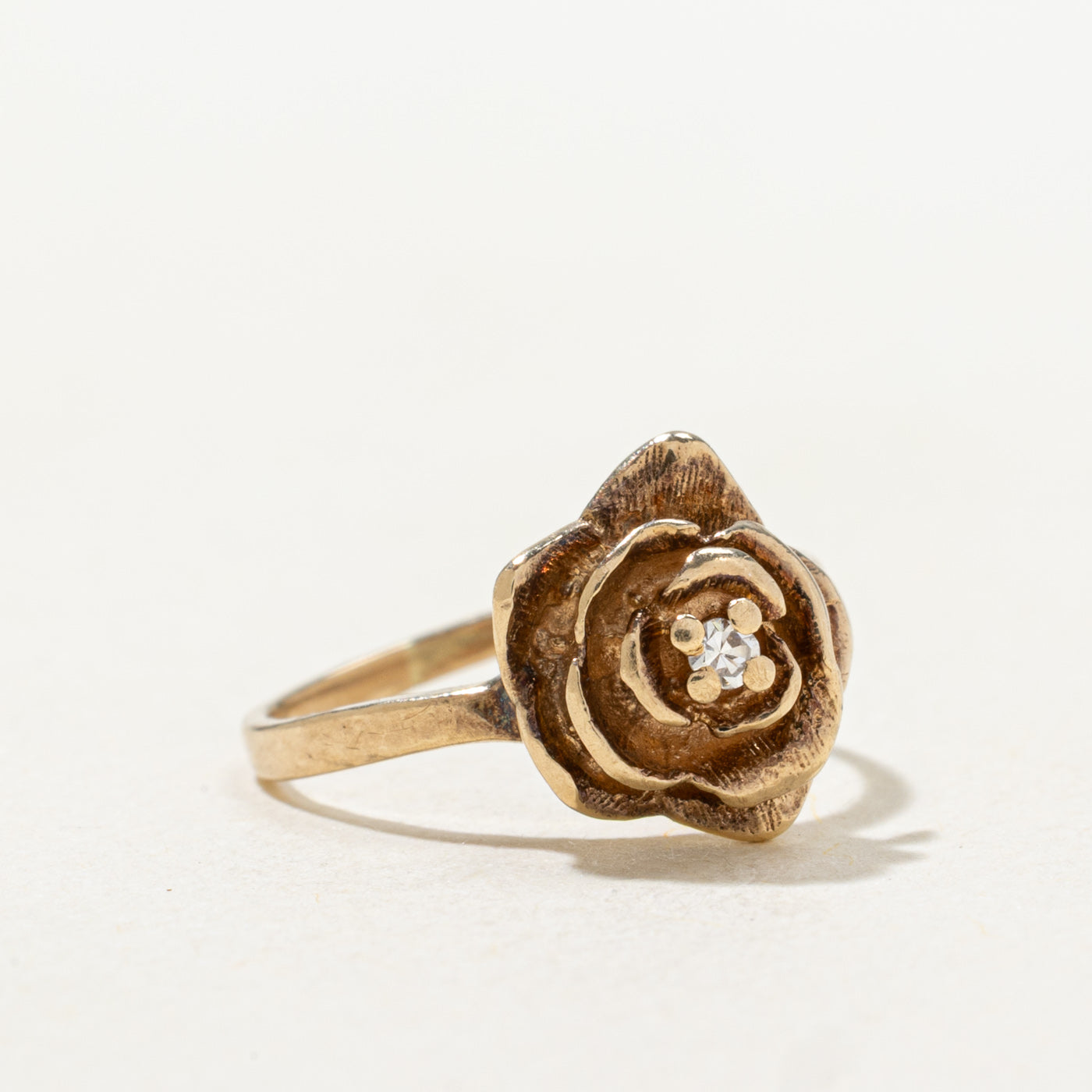 Diamond Petite Rose Ring | SZ 1.75 |