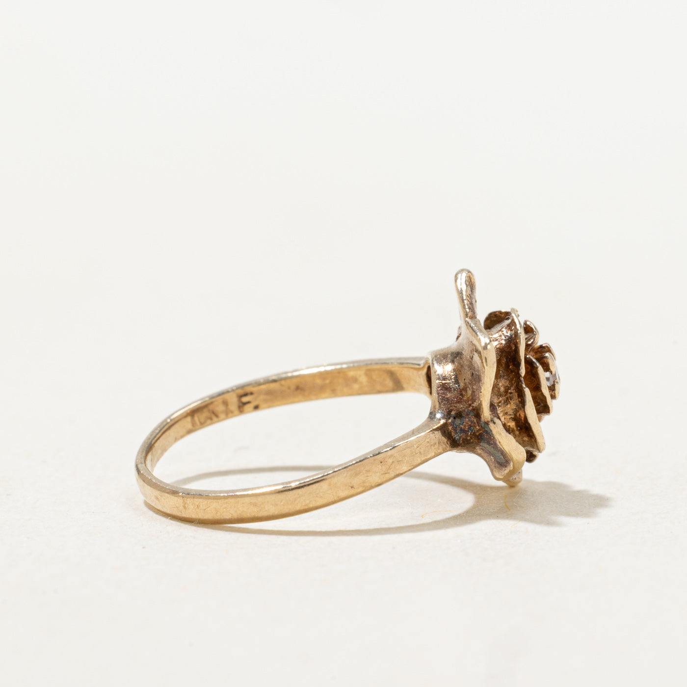 Diamond Petite Rose Ring | SZ 1.75 |