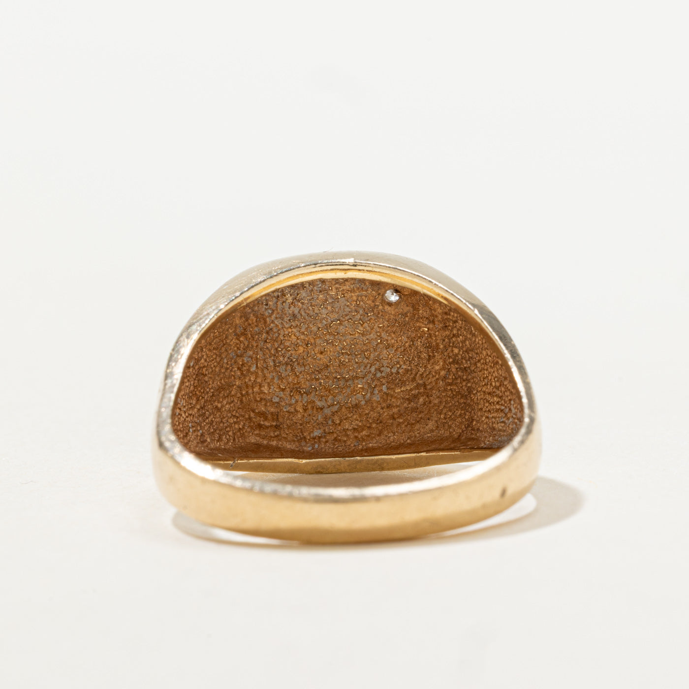 Diamond "M" Initial Signet Ring | SZ 9.0 |