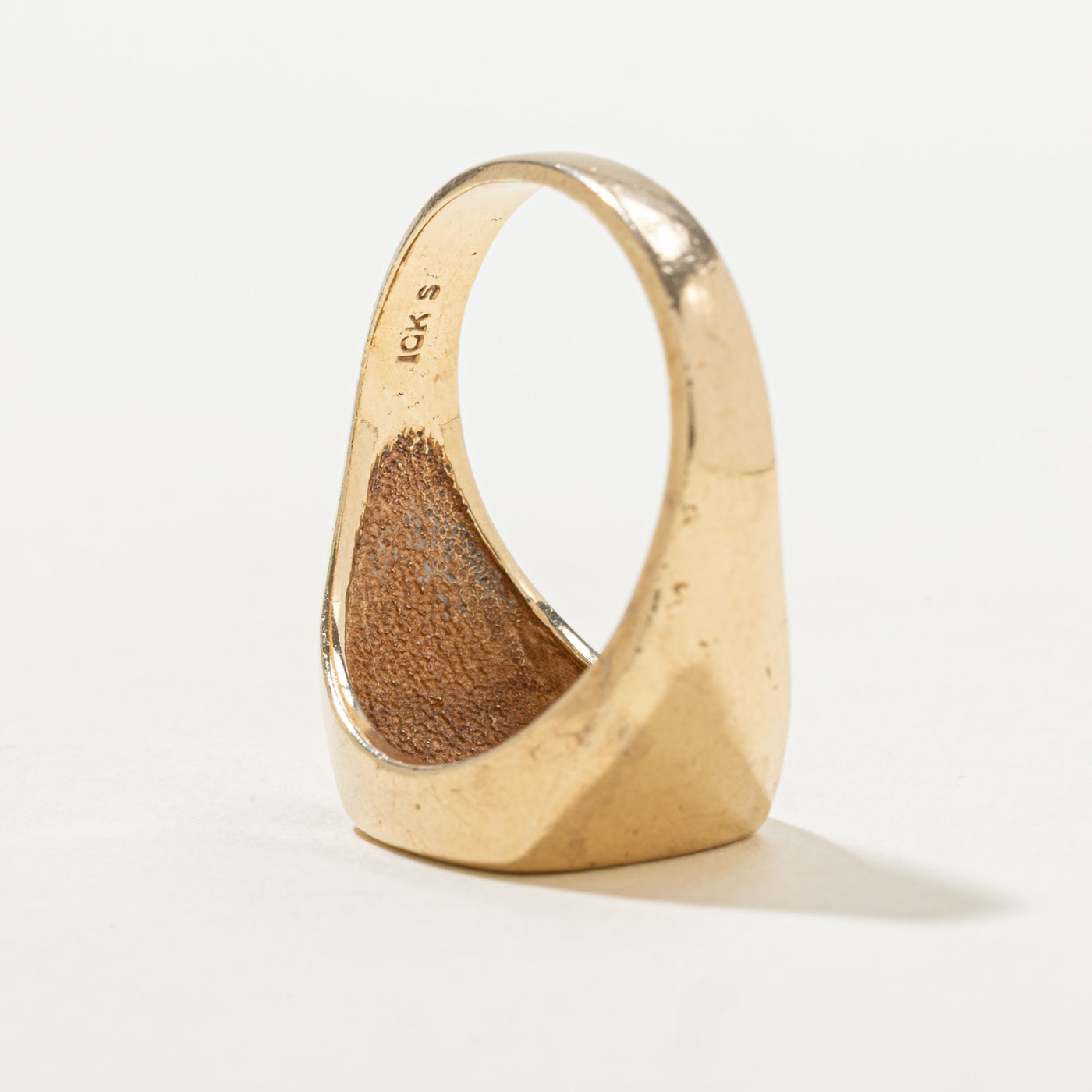 Diamond "M" Initial Signet Ring | SZ 9.0 |