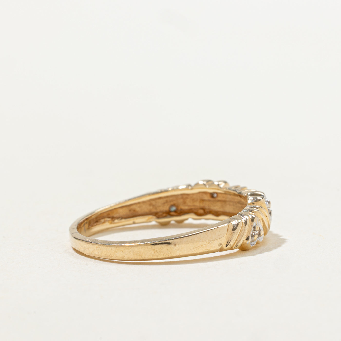 Diamond Heart Grooved Band | SZ 5.5 |