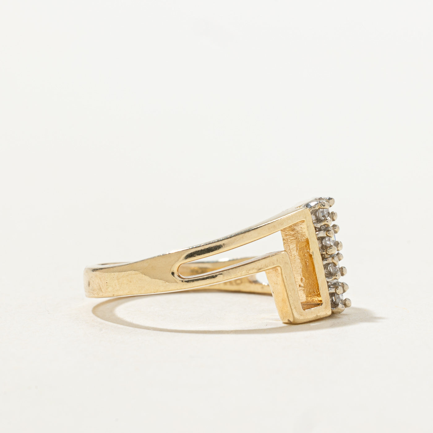 Diamond Column Geometric Ring | SZ 5.5 |