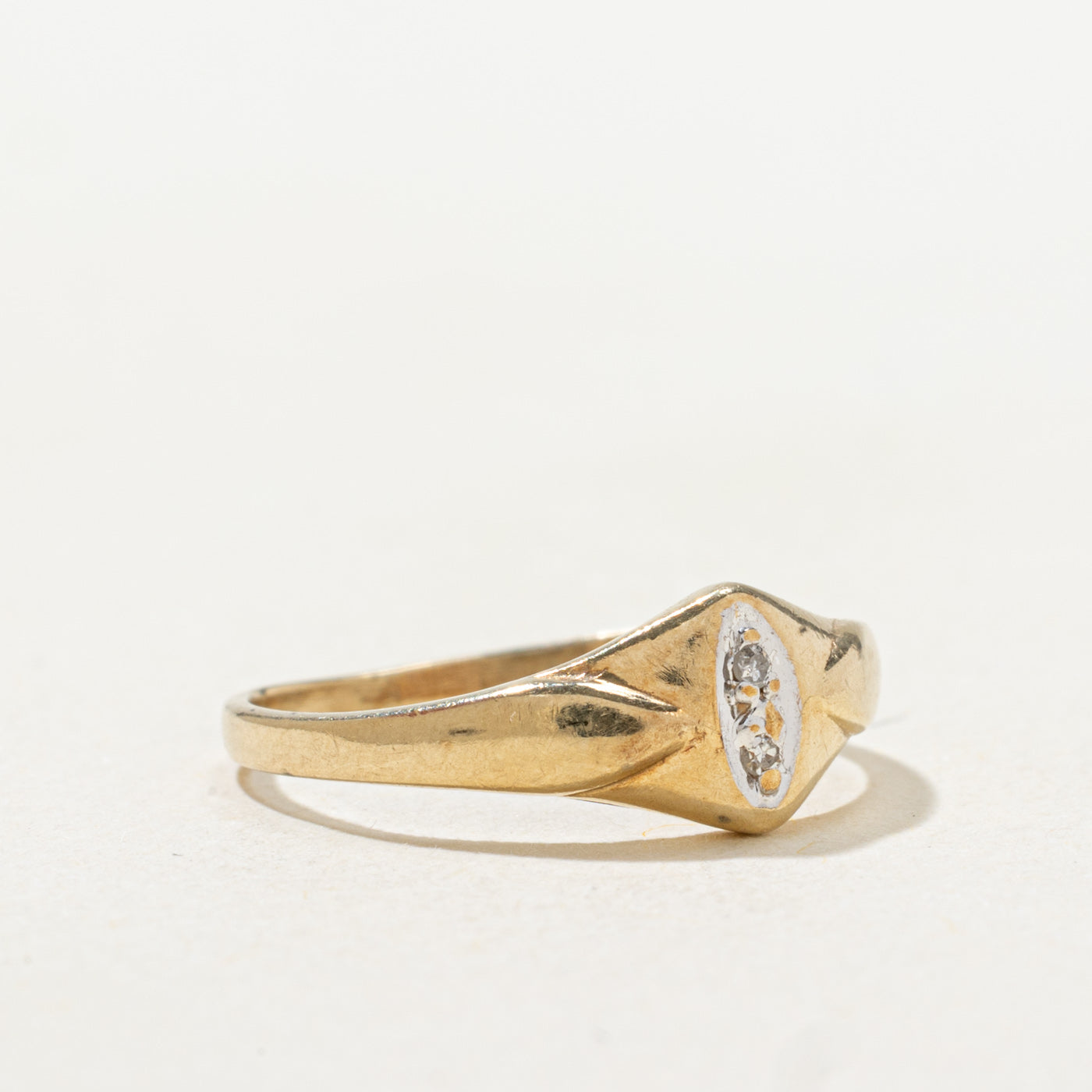 Diamond Marquise Shaped Tapered Ring | SZ 3.75 |