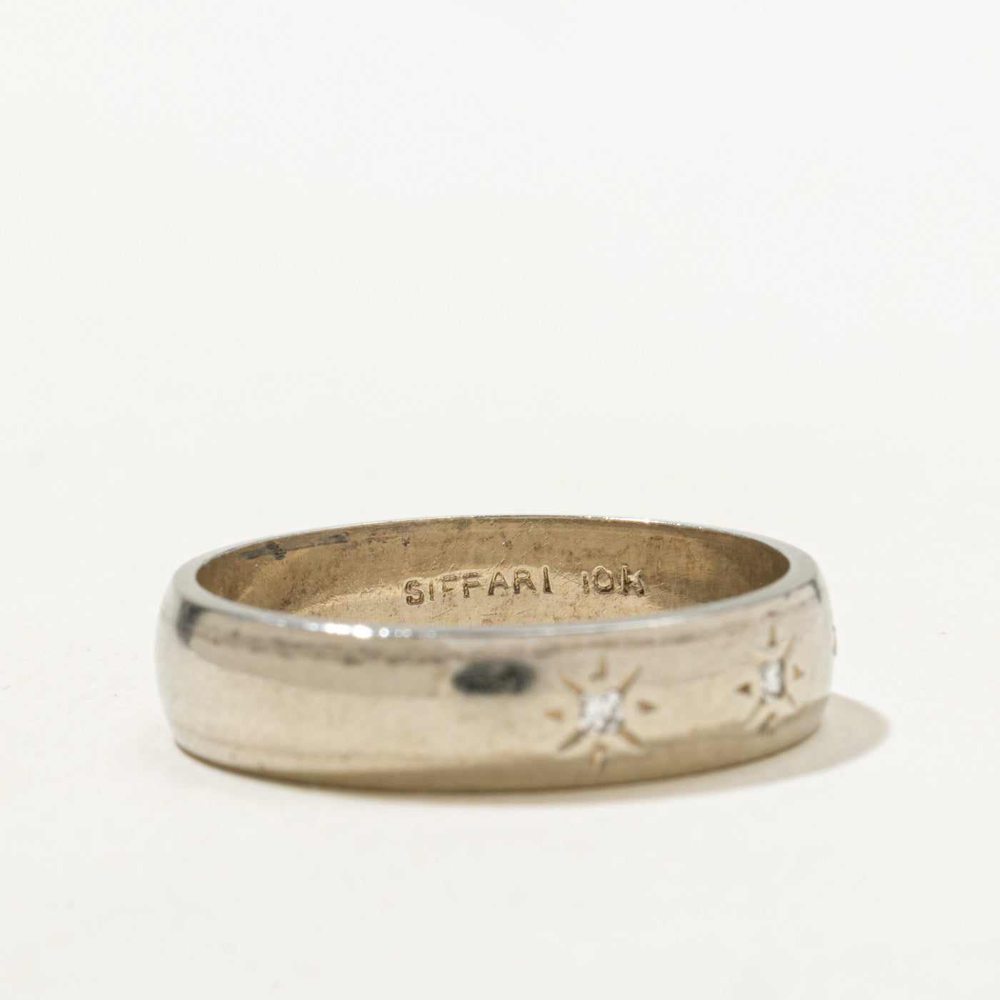 Three Stone Star Set Diamond Band | SZ 8.0 |